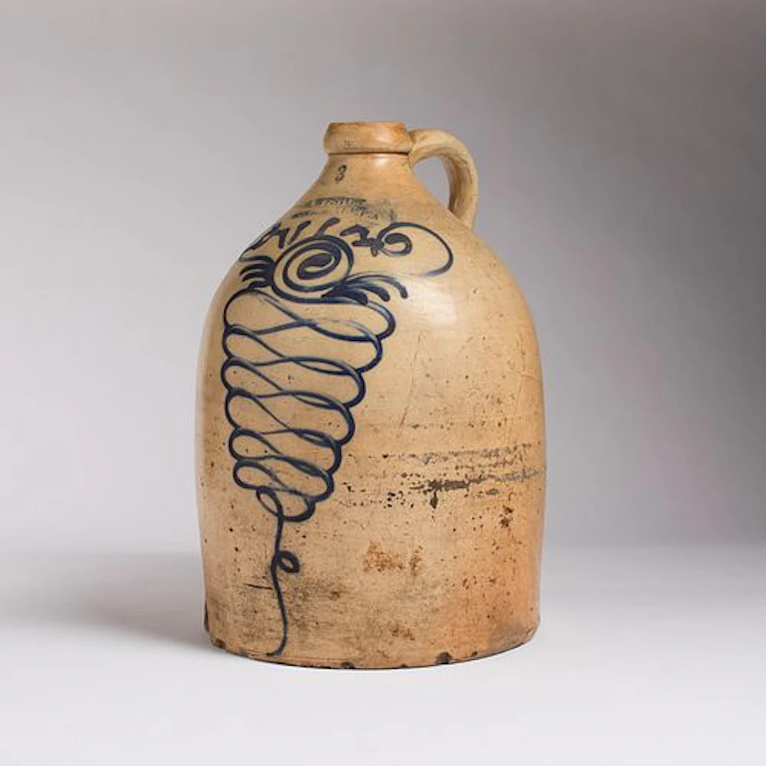 Horace Weston Jr. Cobalt Decorated Stoneware Jug