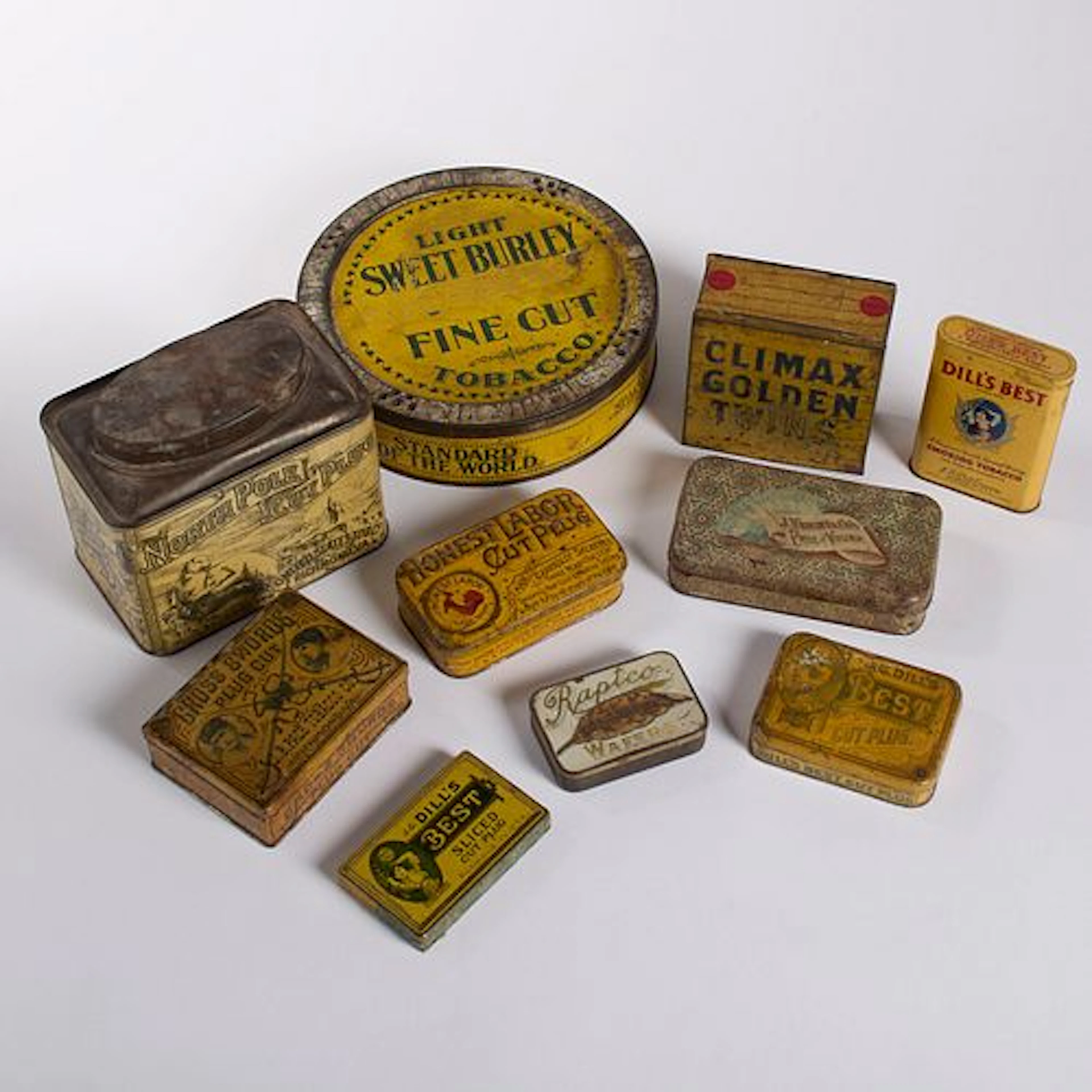 19th-20th Century Lithographed Tobacco Tins