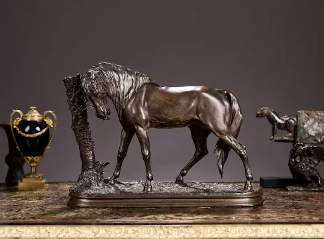 PIERRE JULES MENE (1810-1879): 'CHEVAL AU PALMIER'