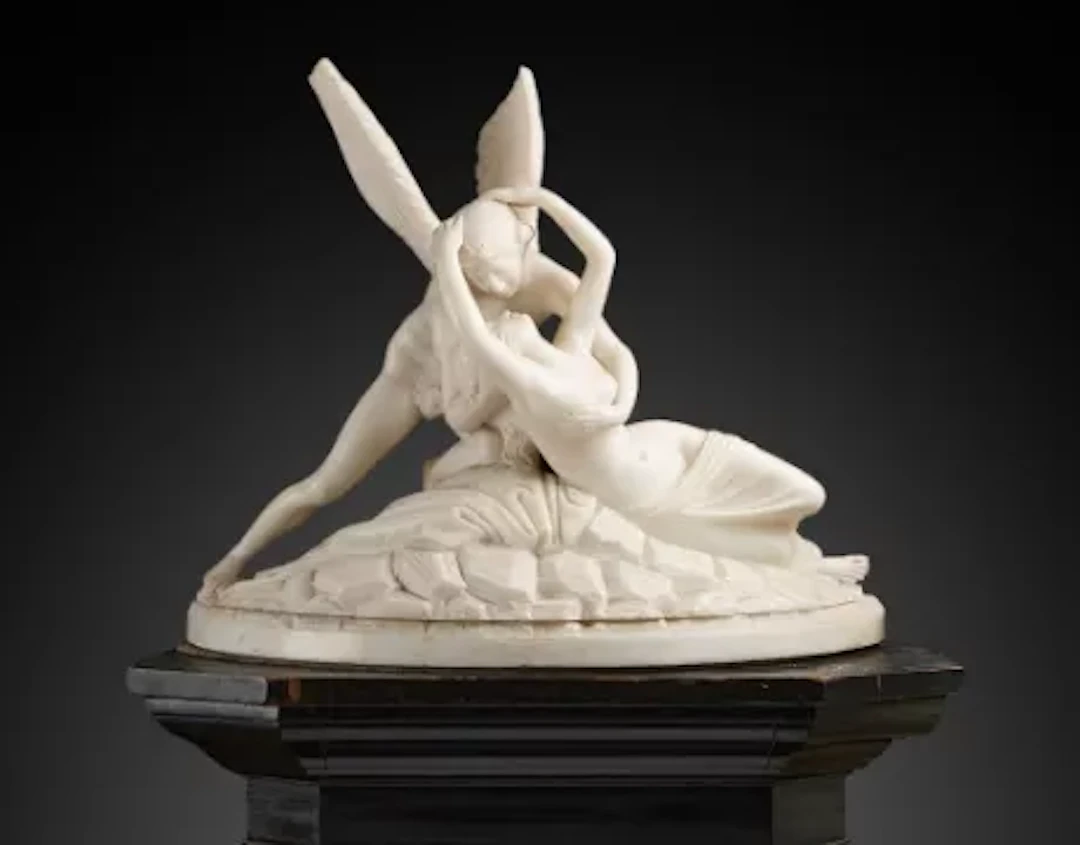 AFTER CANOVA: 'PSYCHE REVIVED BY CUPID'S KISS' ON PLINTH