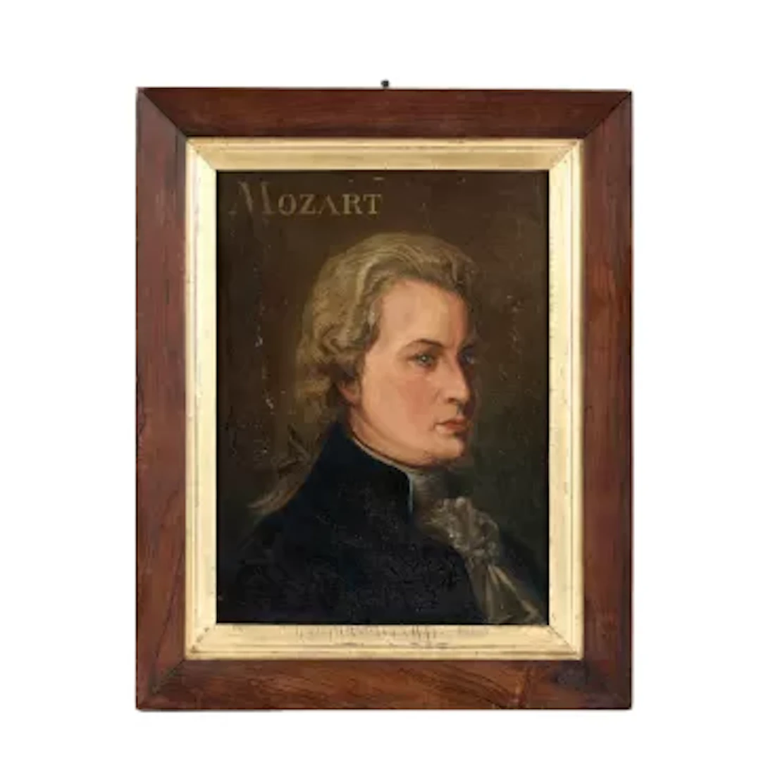 A LATE 19TH CENTURY PORTRAIT OF MOZART