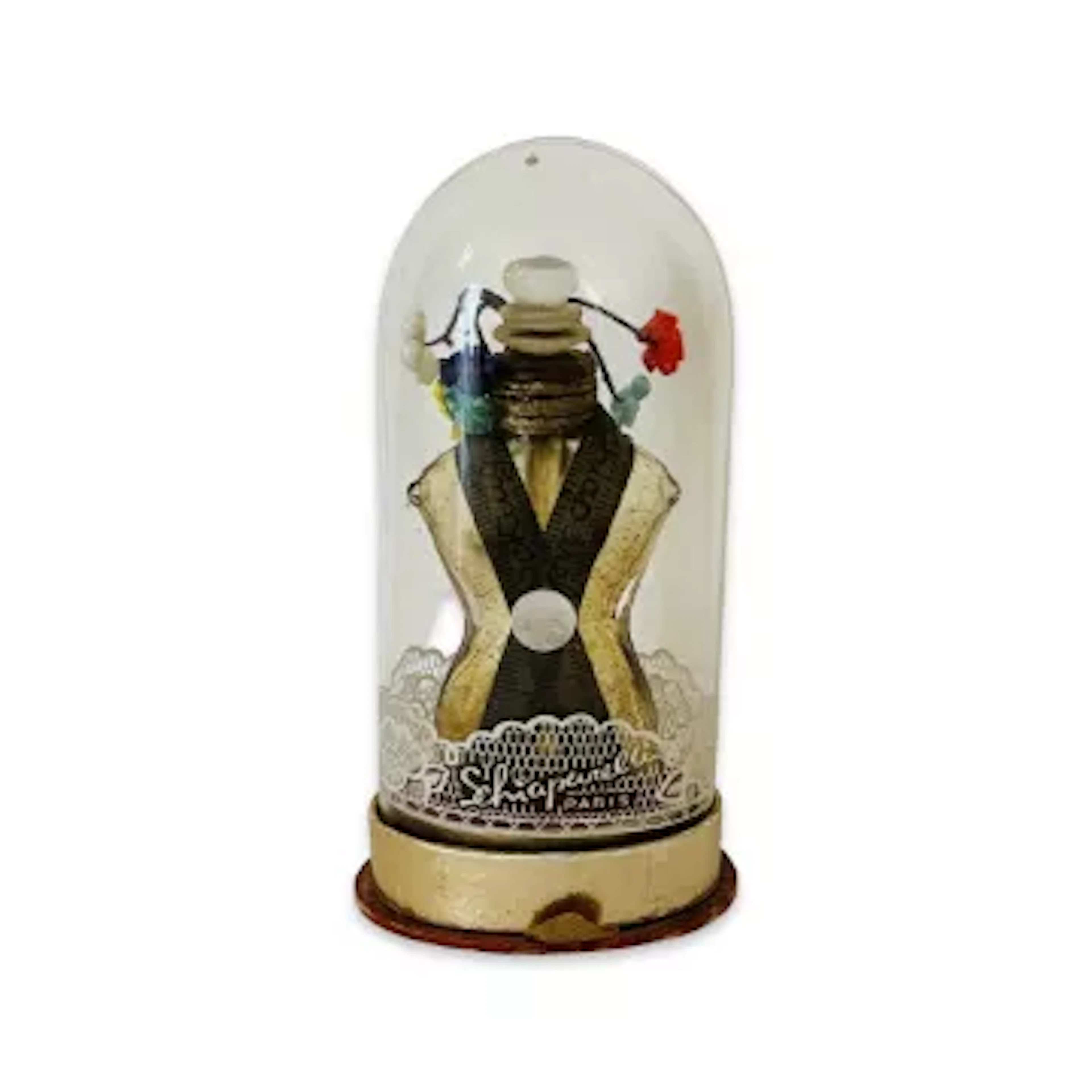 SCHIAPARELLI, PARIS: A TORSO SHAPED PERFUME BOTTLE, C. 1930'S