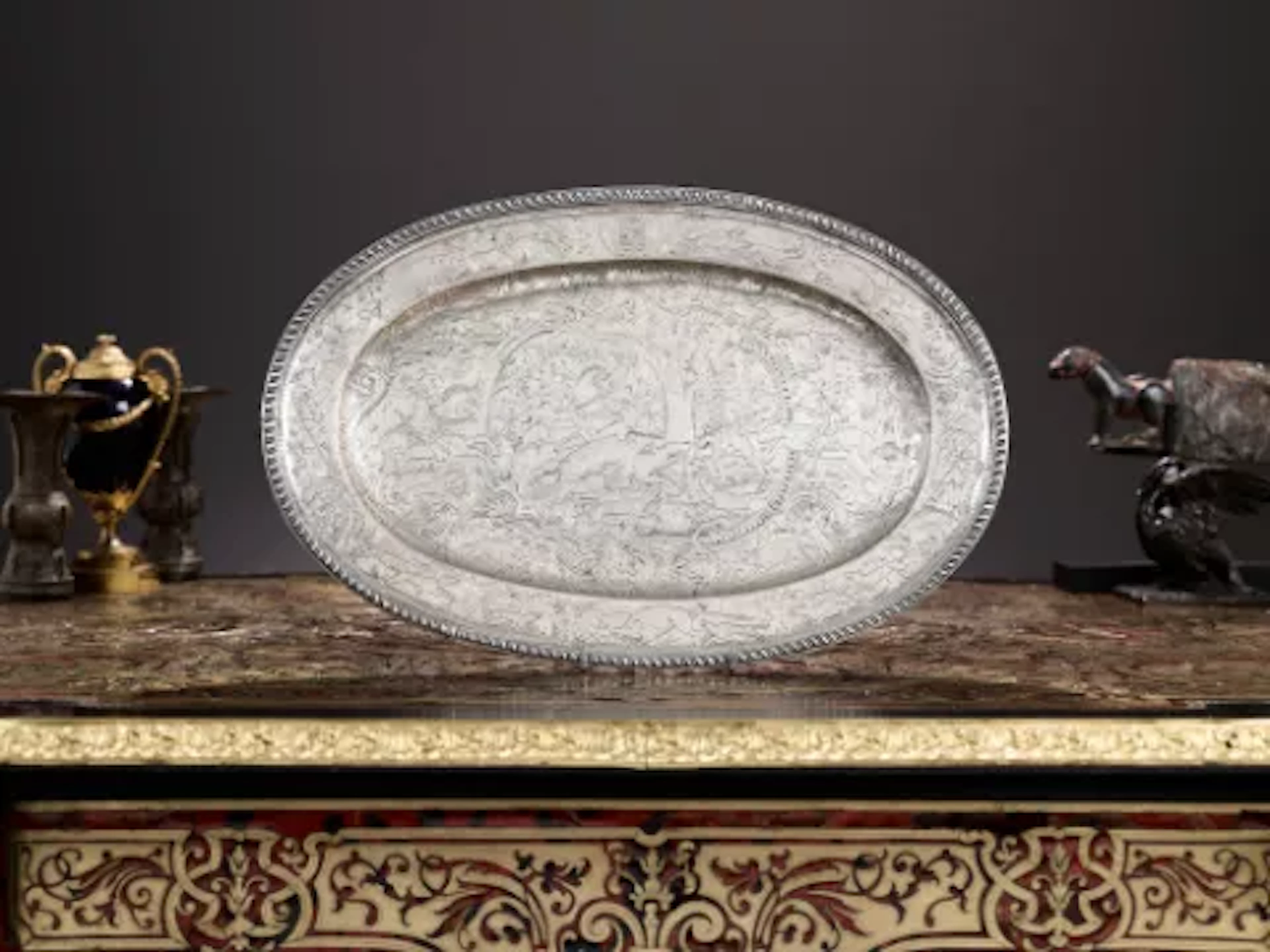 ROYAL INTEREST: A RARE EARLY 19TH CENTURY DANISH SILVER DISH WITH
