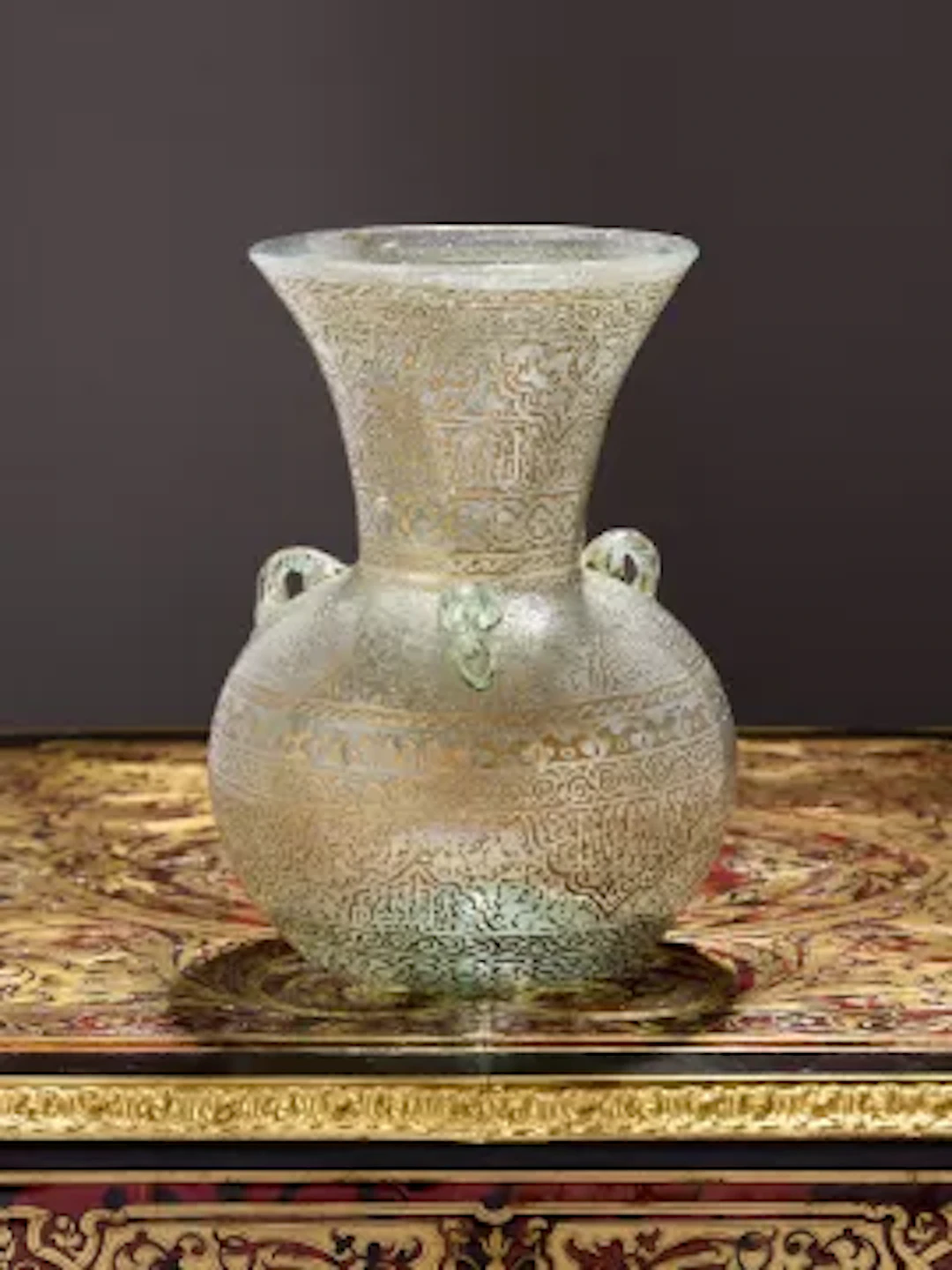 A 19TH CENTURY SYRIAN GLASS MOSQUE LAMP