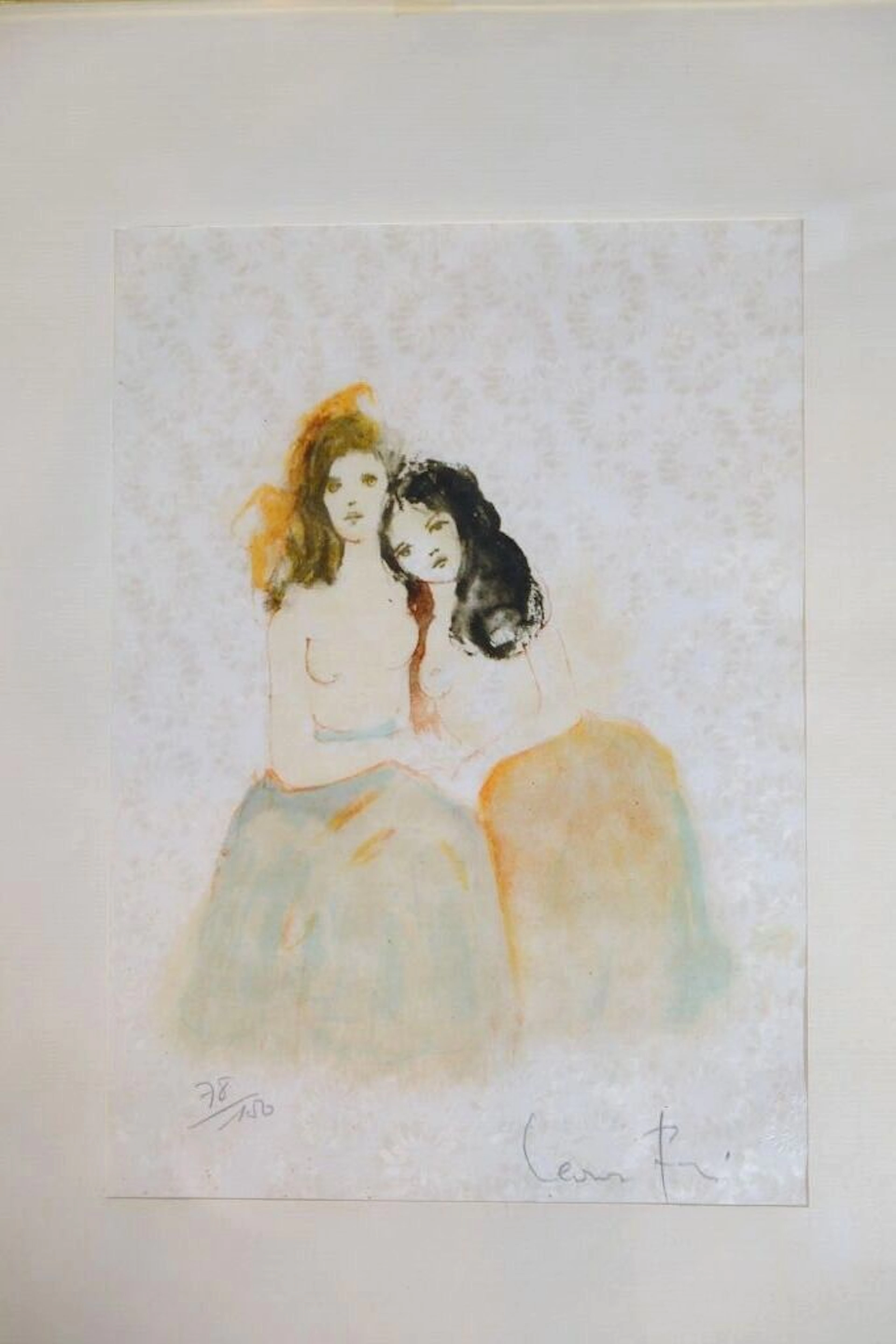Leonor FINI (1907–1996) Erotic Scenes. Set of two lithographs on Japanese