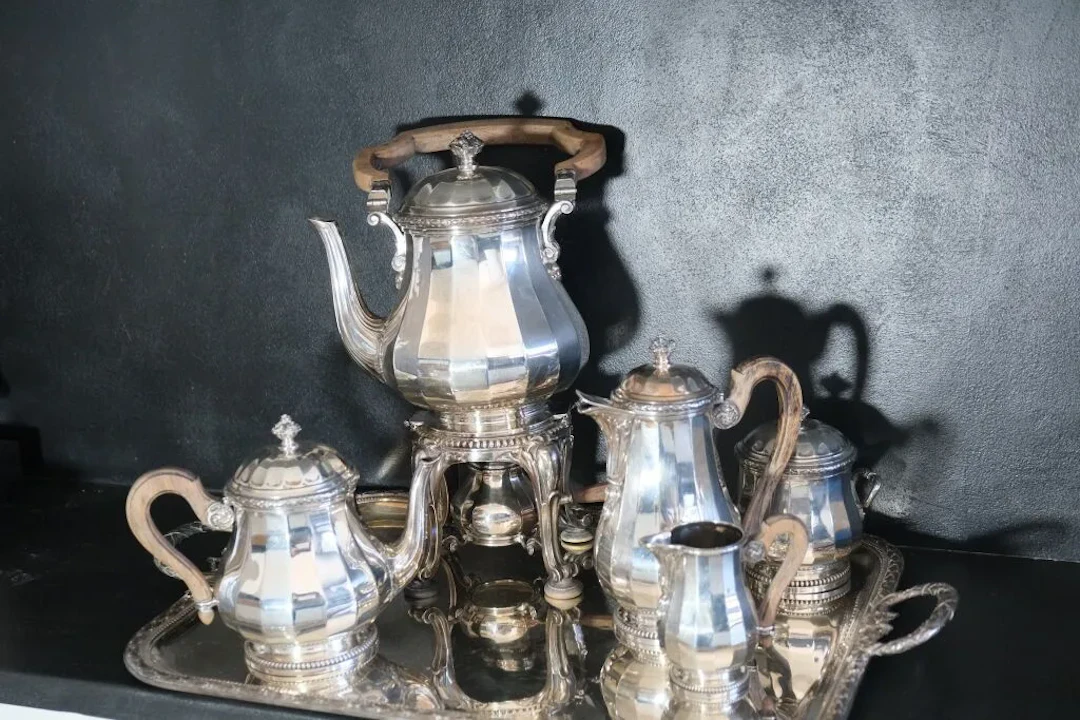 Émile PUIFORCAT (1897–1945). Imposing 925‰ silver tea and coffee set