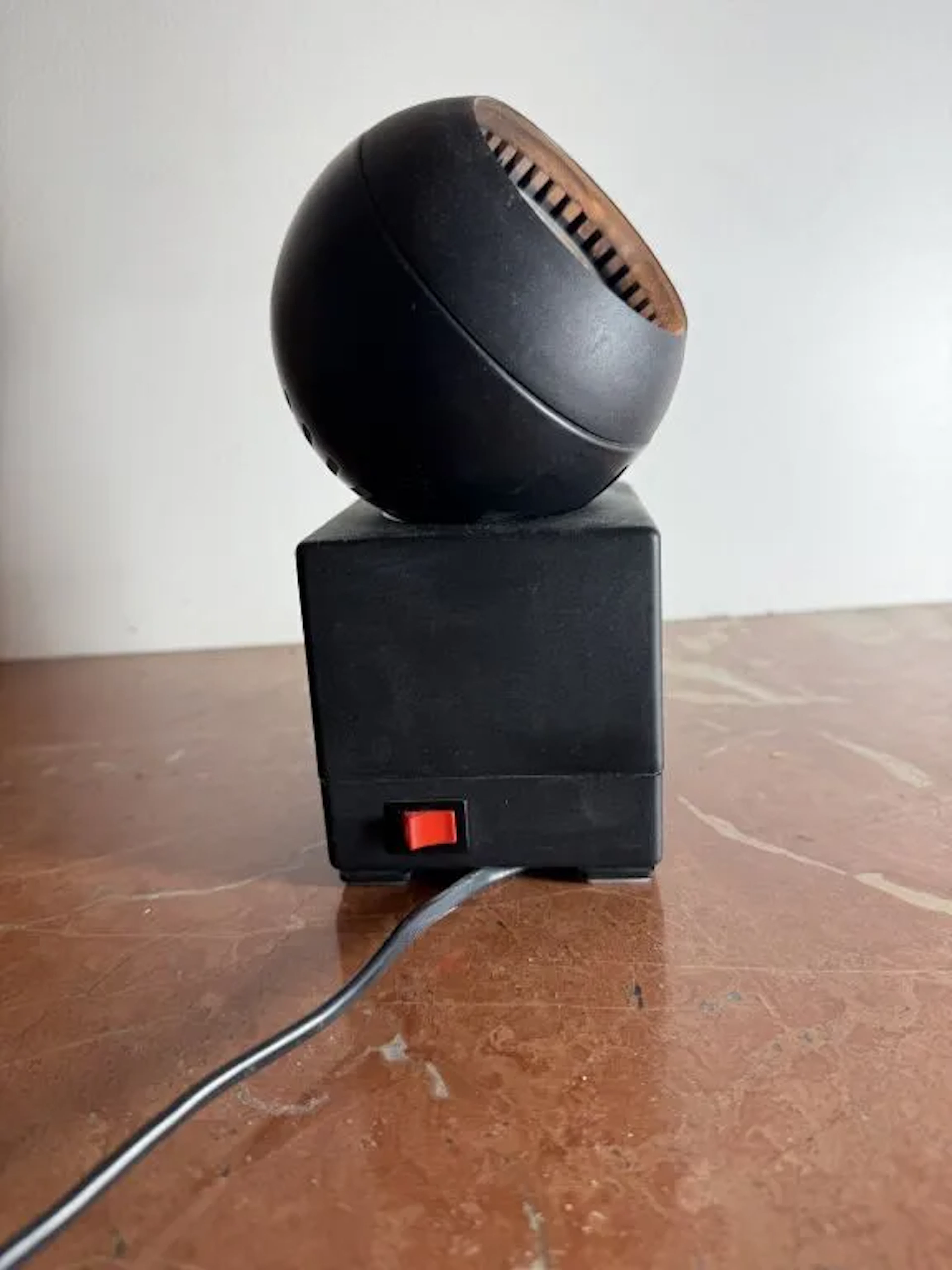 SCHLAGHECK Schultes. Table lamp, adjustable spot light in black lacquered