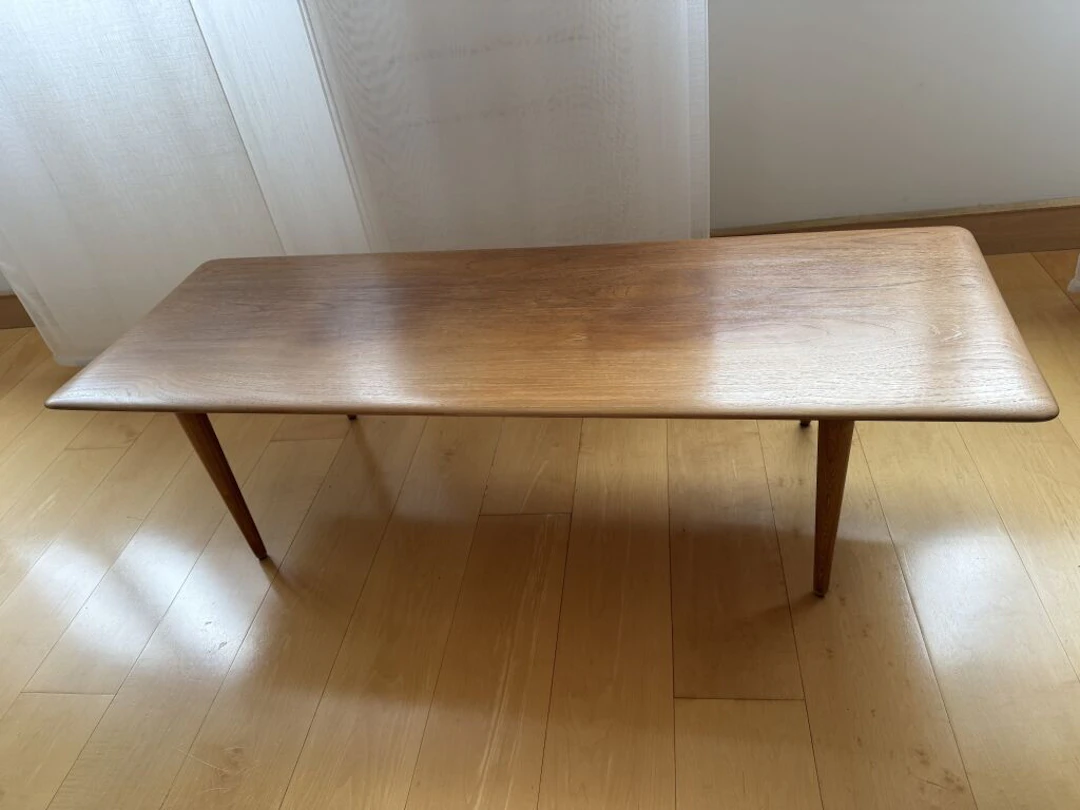 FRANCE & DAVERKOSEN Teak coffee table, Minerva model by Peter Hvidt