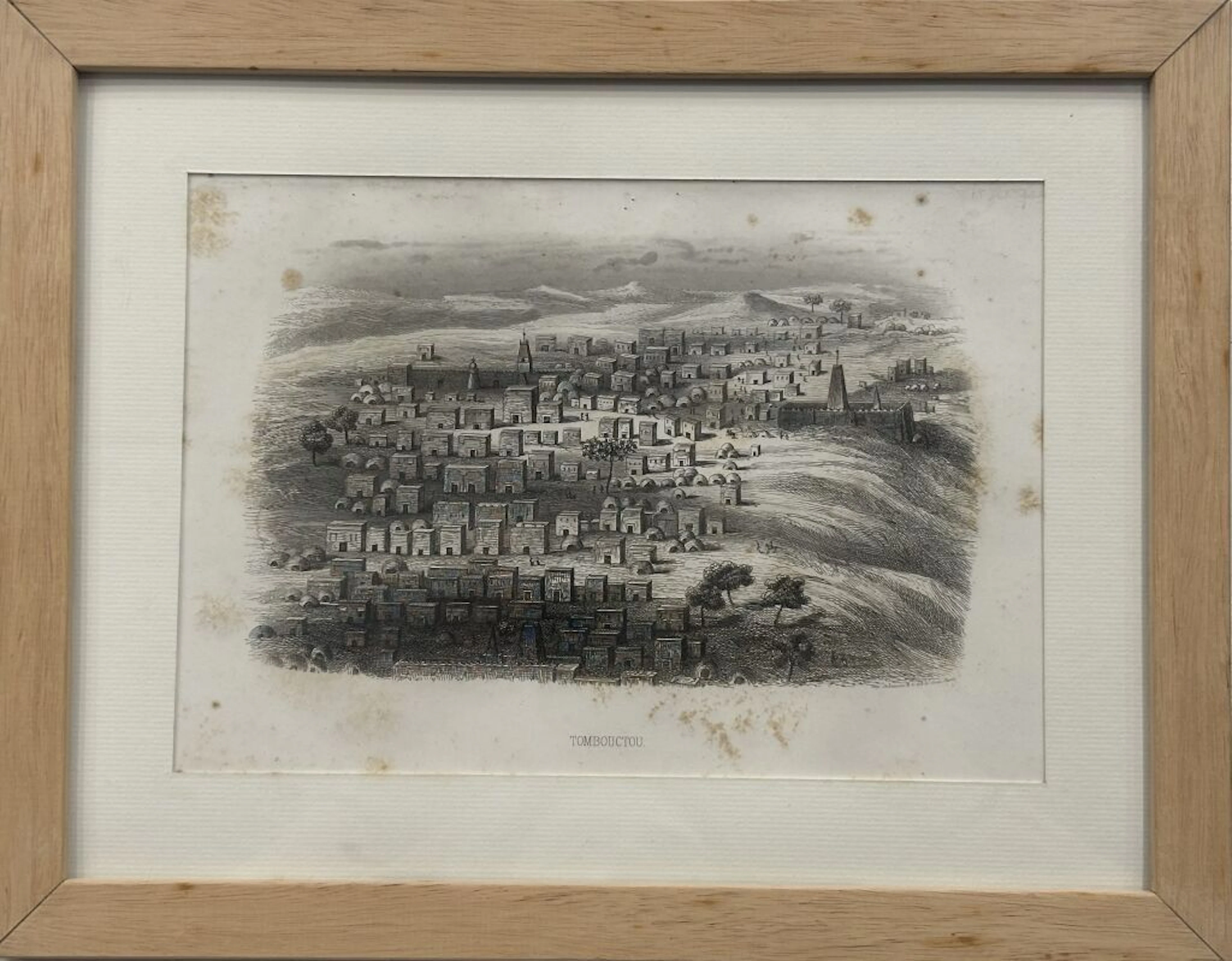 TIMBUKTU. Engraving. Dimensions as displayed: 16 x 23 cm. Not examined