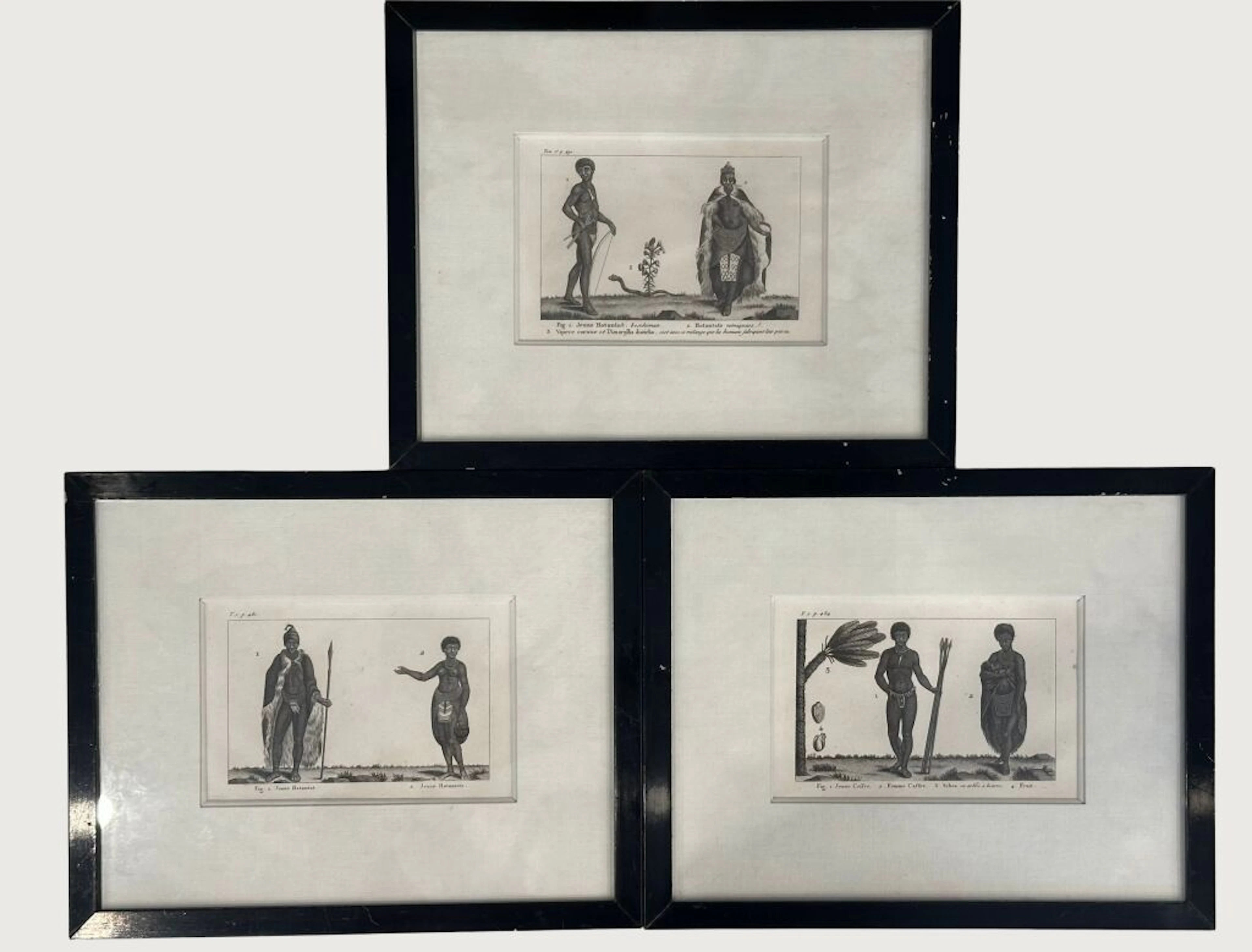 A series of 3 engravings from the Abridged Collection of Ancient and