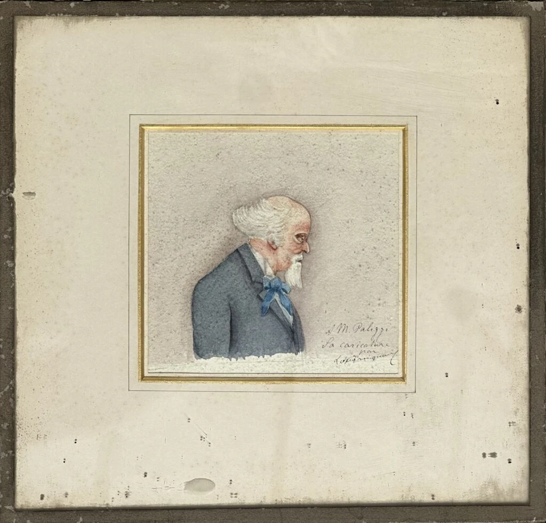 Louis BRINQUANT (1858–1945). Caricature. Watercolor. Dedicated to