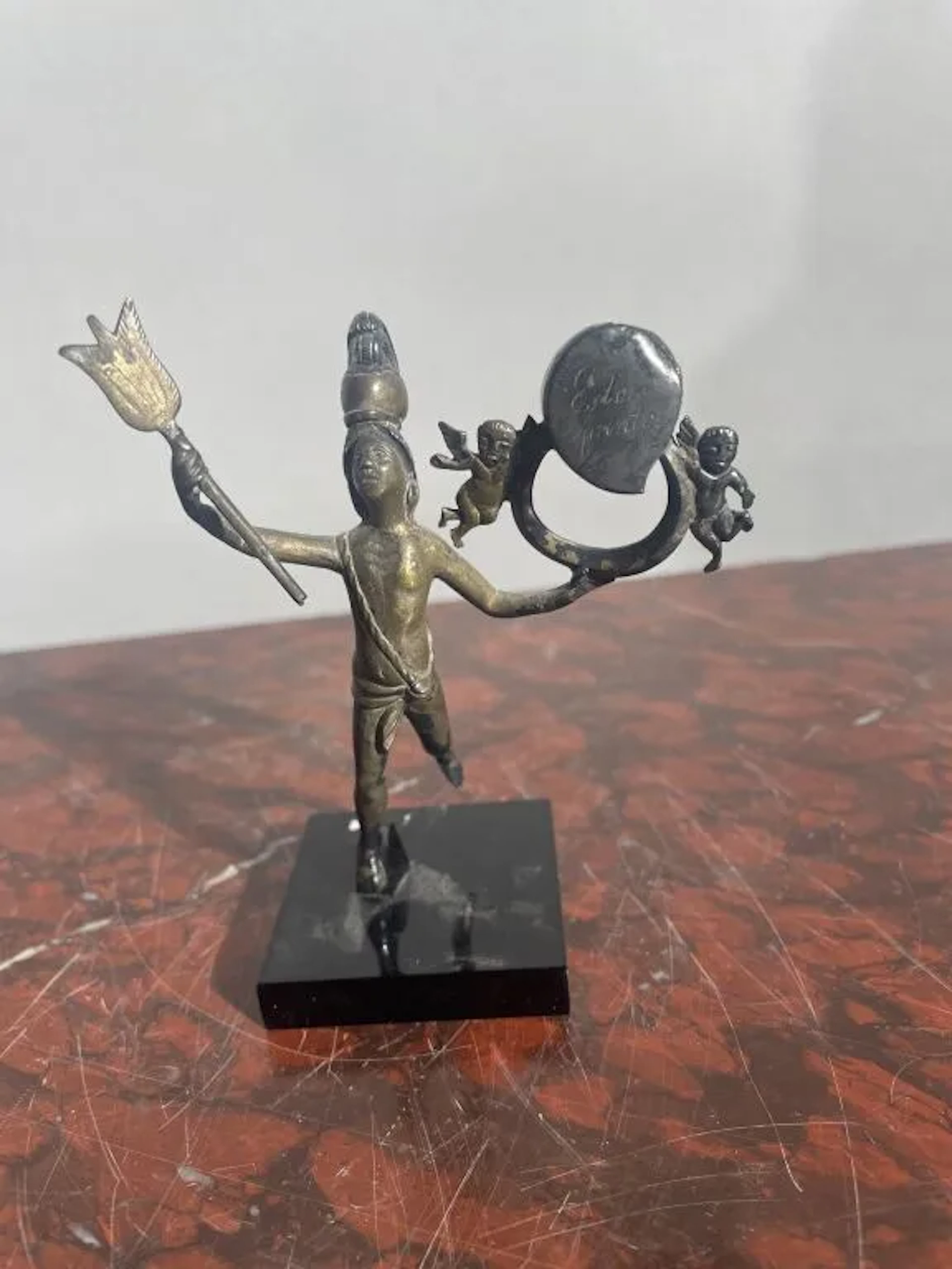 Allegory in the taste of Antiquity in silver-plated and partially