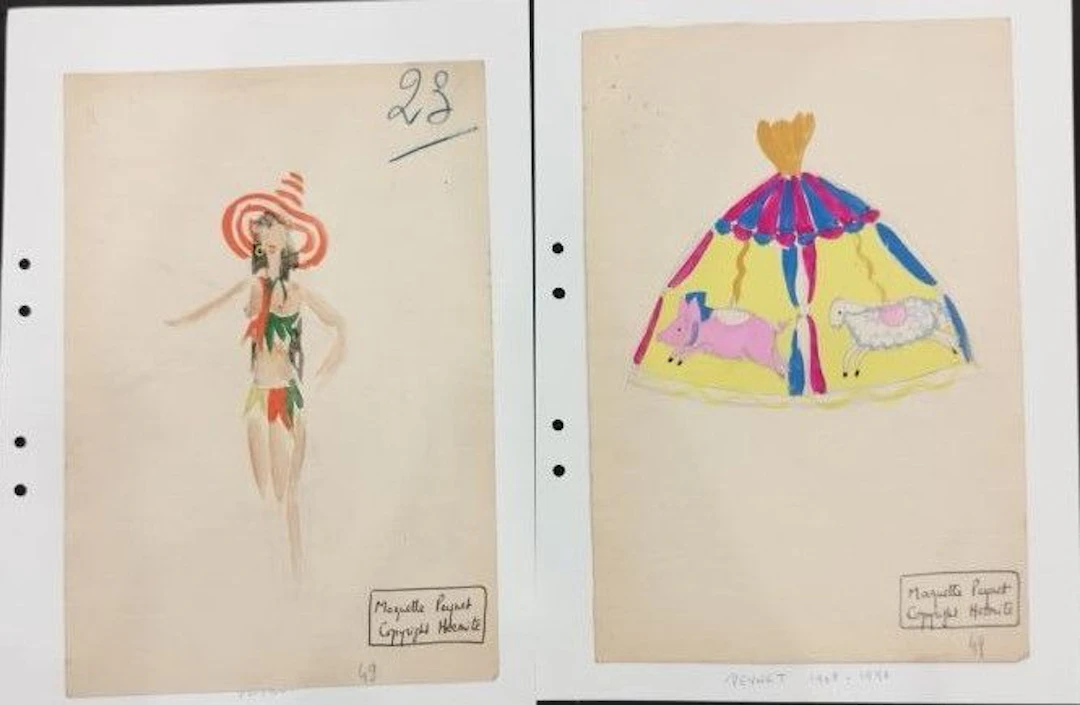 Raymond PEYNET (1908–1999) A set of two studies of theater costumes