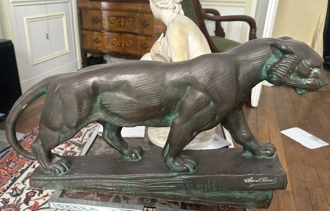 Attributed to Marcel André BOURAINE (1886–1948). Lioness. Glazed terracotta