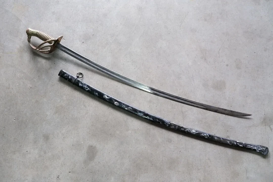 French saber from the second half of the 19th century with a metal