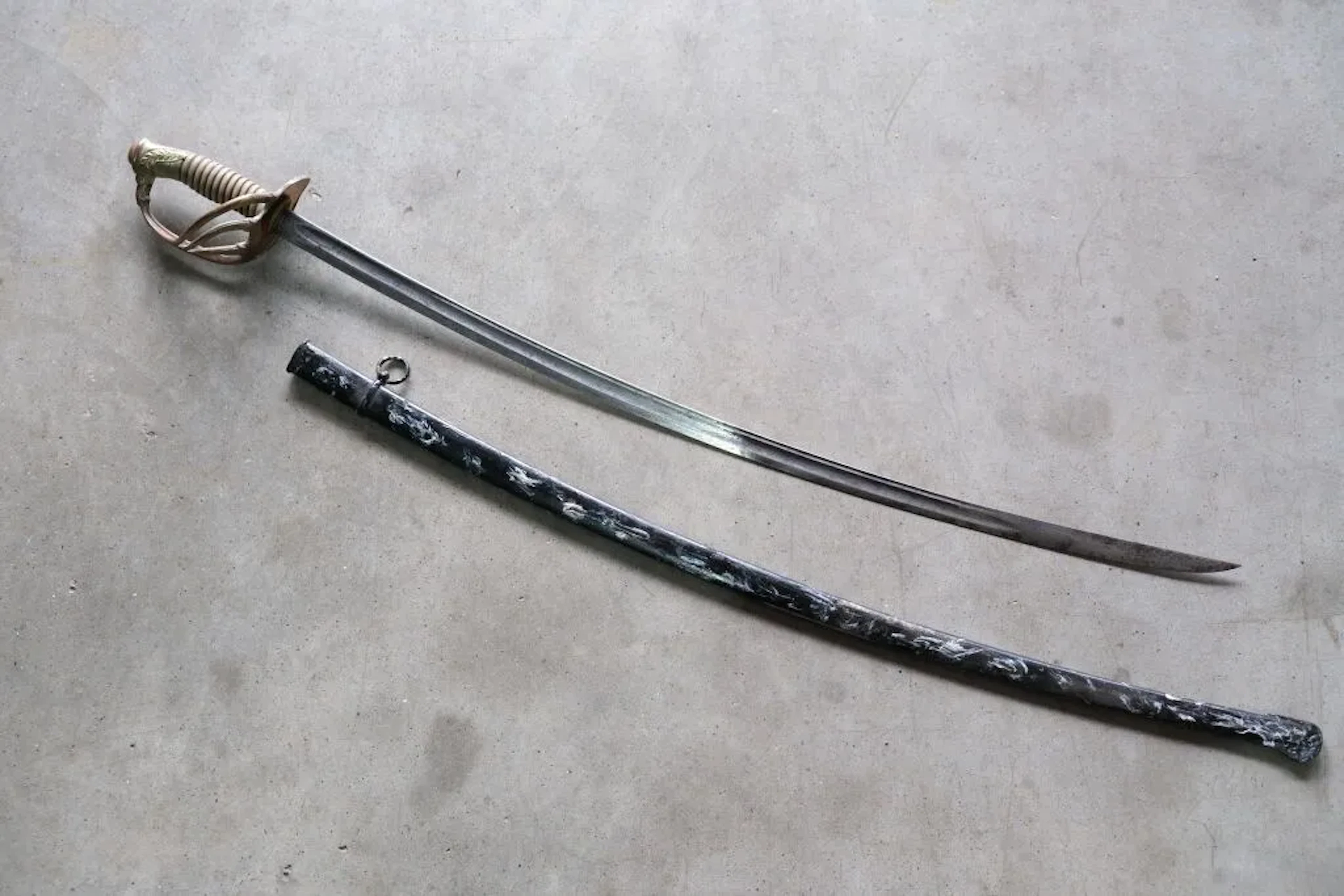French saber from the second half of the 19th century with a metal