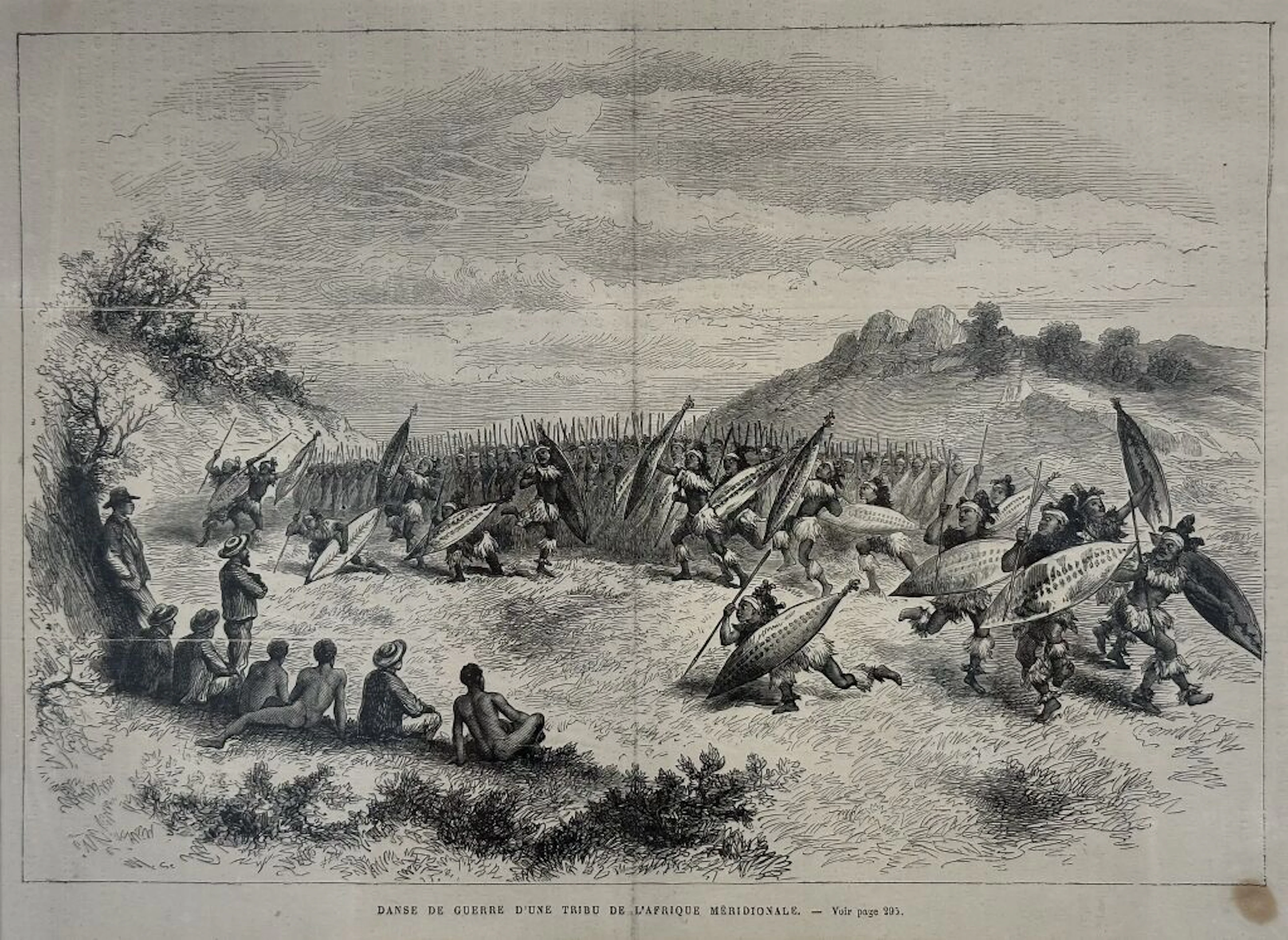 War dance of a Southern African tribe. — See page 295. Dimensions
