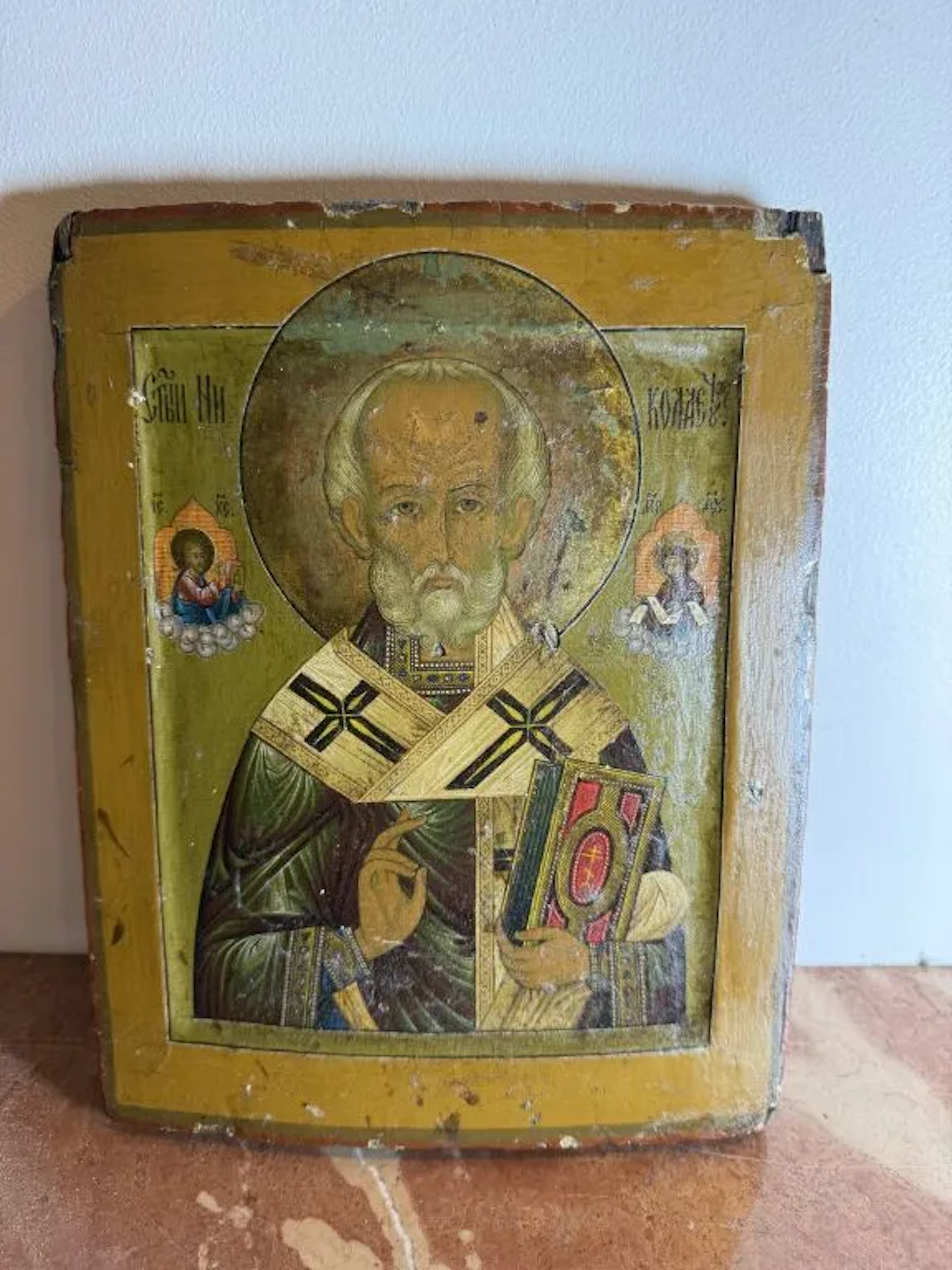 Russian School, 19th–early 20th century. Saint Nicholas. Wood panel.