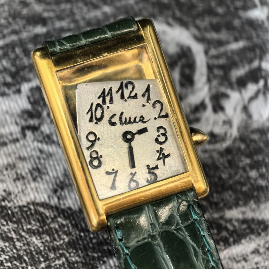 PATATRA. C Luce. Humorous design in 750‰ yellow gold. Men's wristwatch