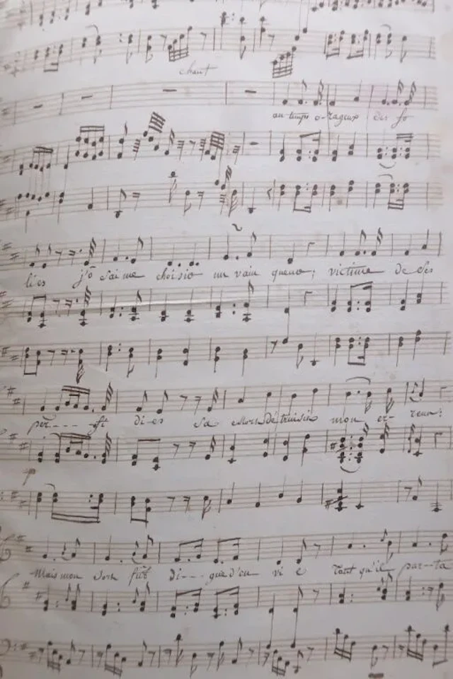 [MUSIC]. Handwritten collection of musical scores from the late 18th