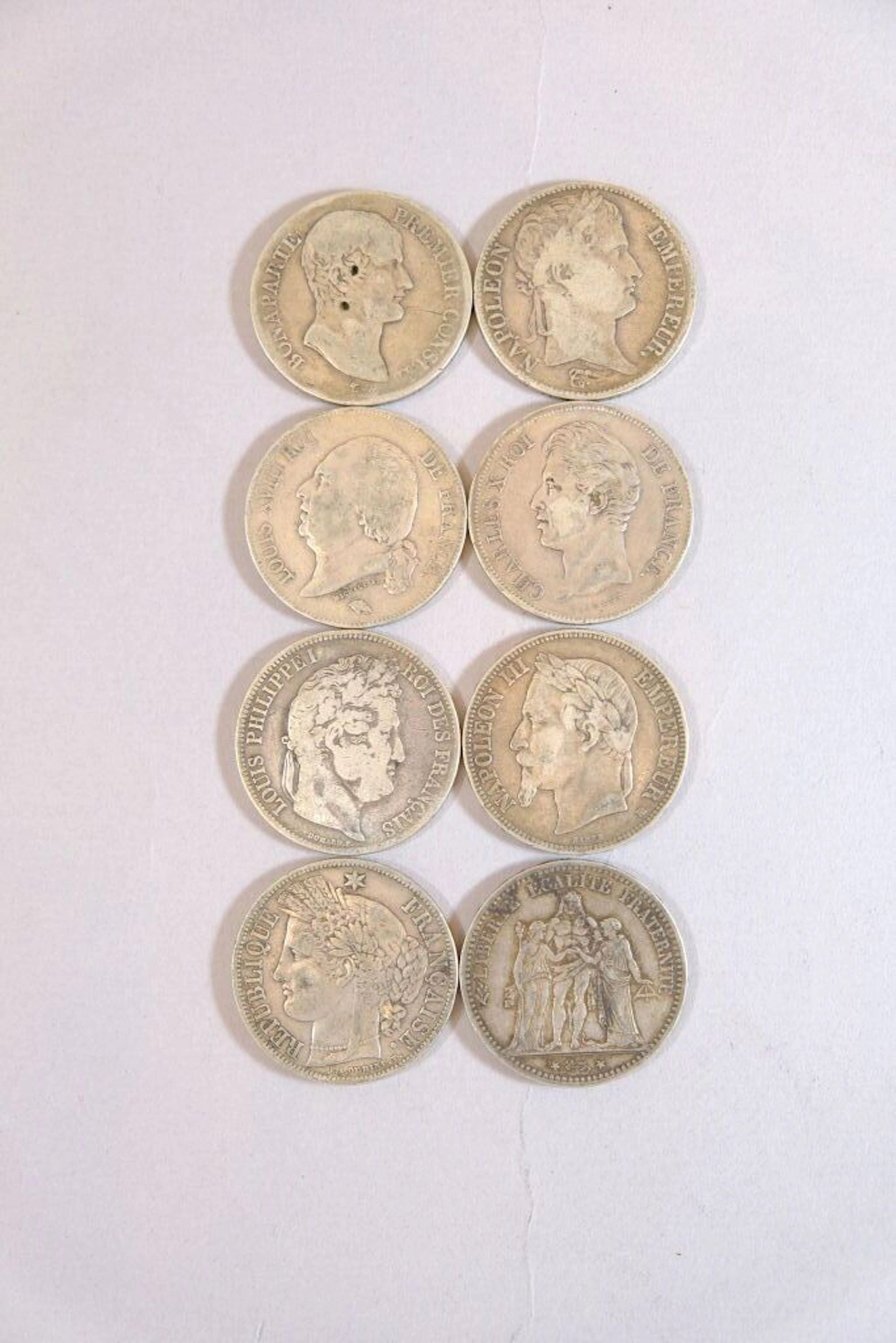 [FRANCE] Set of 5-FRANC coins consisting of: - 1 x 5-FRANC Bonaparte