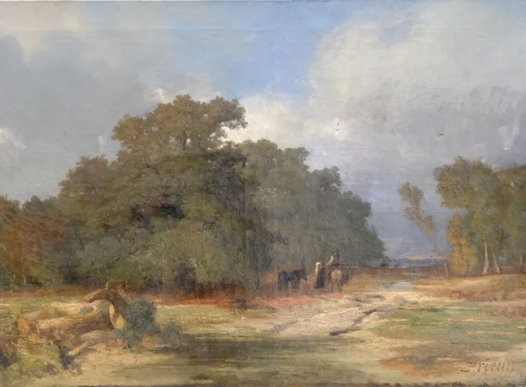 Georges Étienne PRIEUR (1806–1879). Storm in the Forest. Oil on canvas.