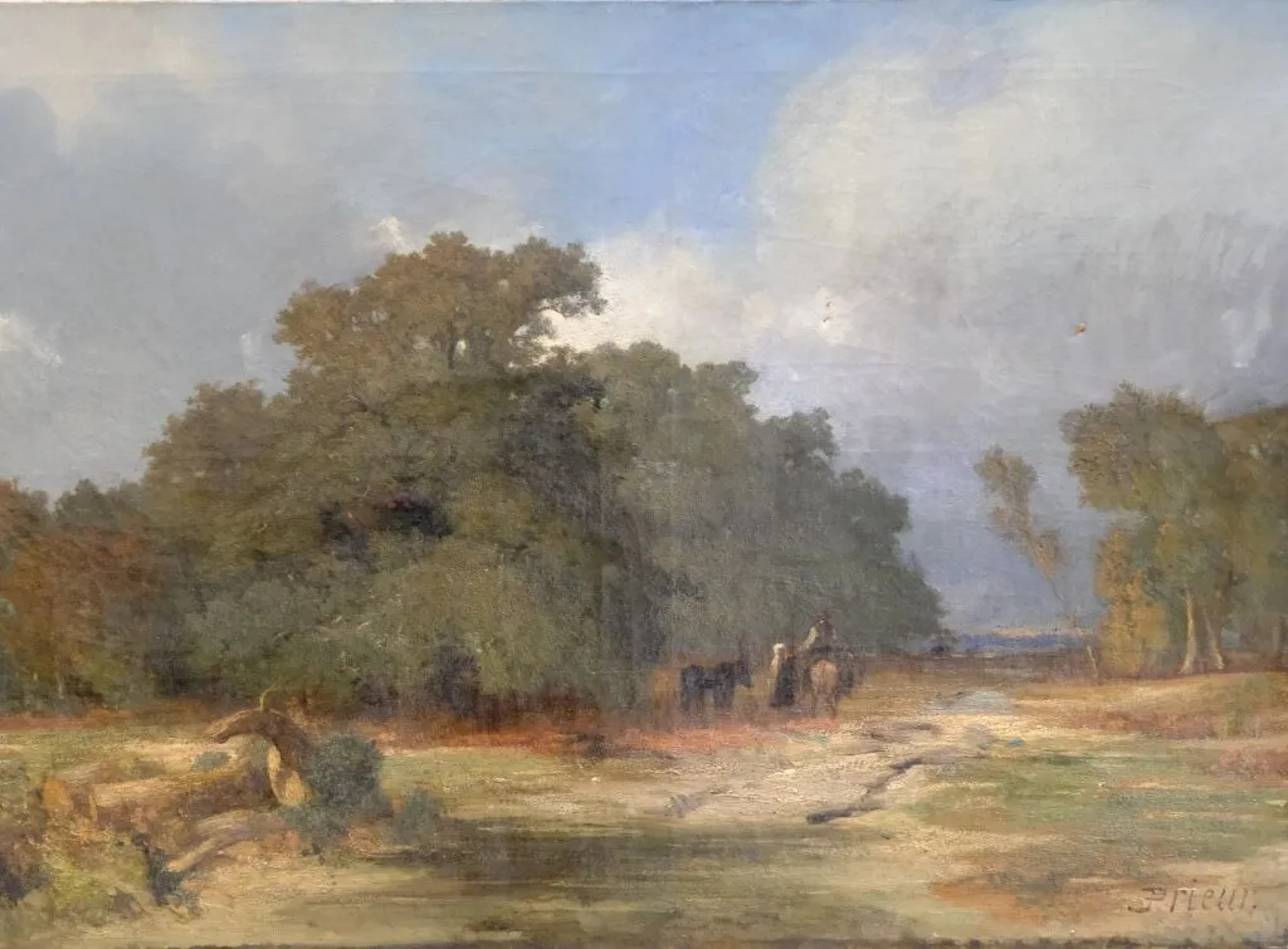 Georges Étienne PRIEUR (1806–1879). Storm in the Forest. Oil on canvas.