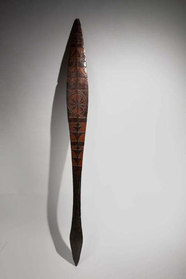 Dance staff with slightly raised decoration. Bougainville Island