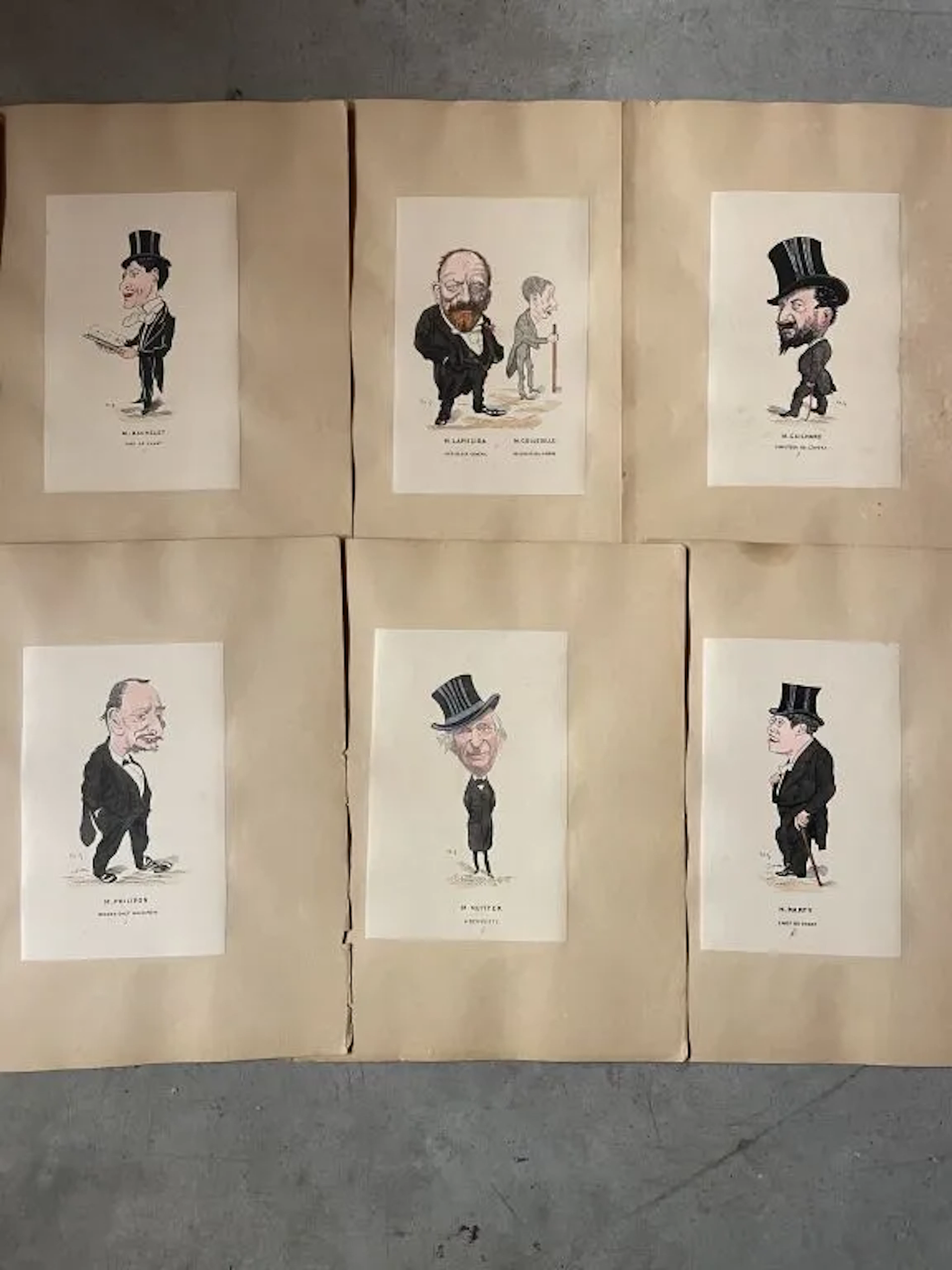 Charles GIRAUD. Portraits and caricatures drawn by a chorus member.