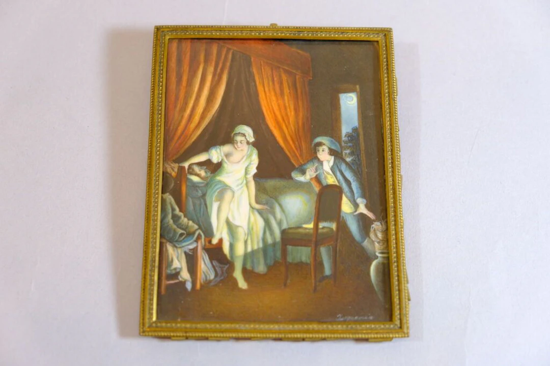 JACQUEMIN. Leaving the Bed, or The Lover’s Visit: “Ah, if only he
