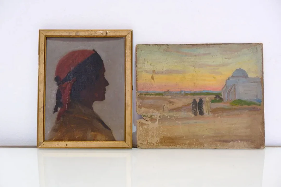 Early 20th-century French School. Portrait of a young woman in profile.