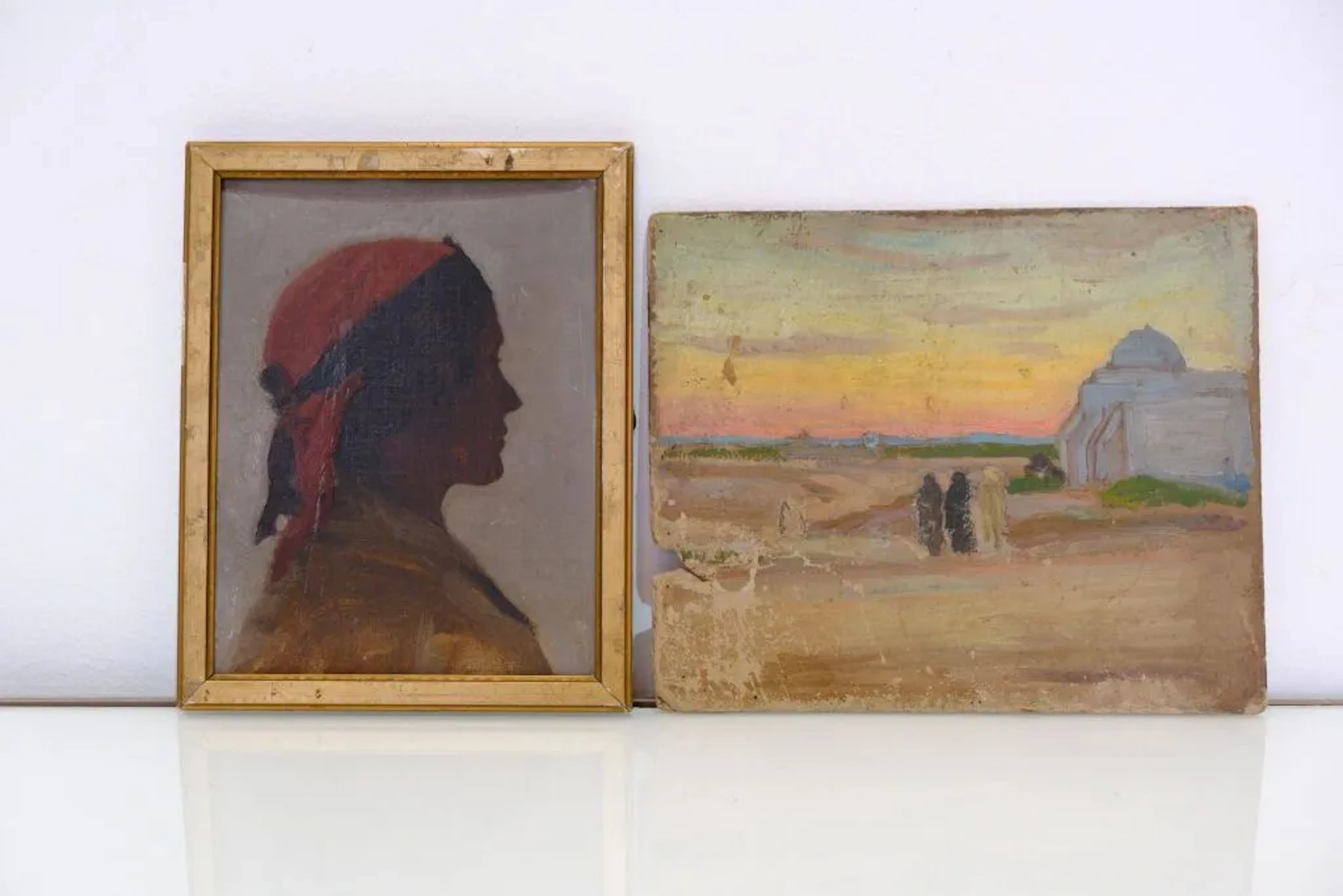 Early 20th-century French School. Portrait of a young woman in profile.