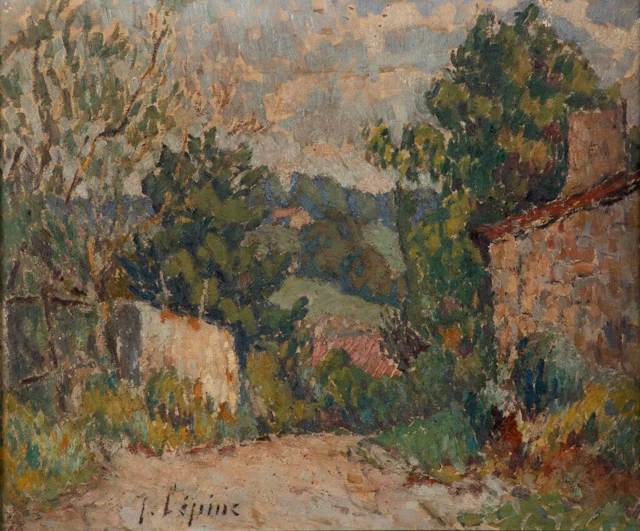 Joseph-Louis François LÉPINE (1867‒1943). House by the Roadside. Oil