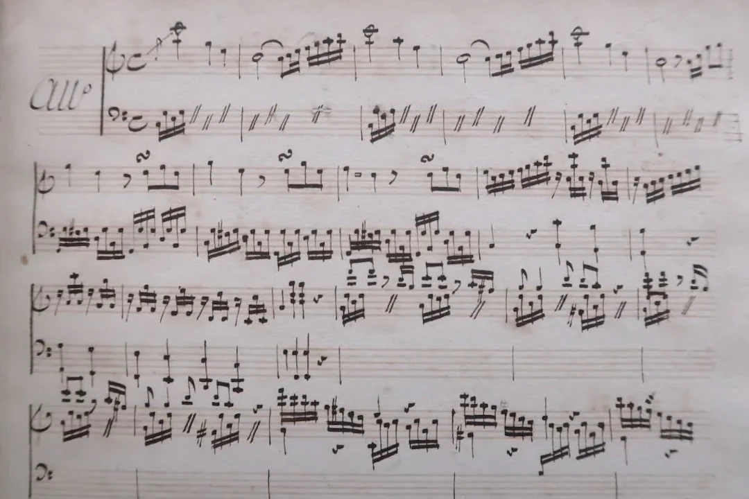 [MUSIC]. Manuscript collection of musical scores from the late 18th