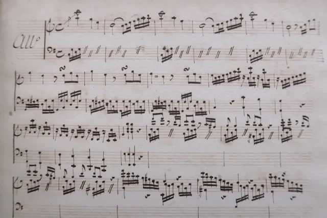 [MUSIC]. Manuscript collection of musical scores from the late 18th