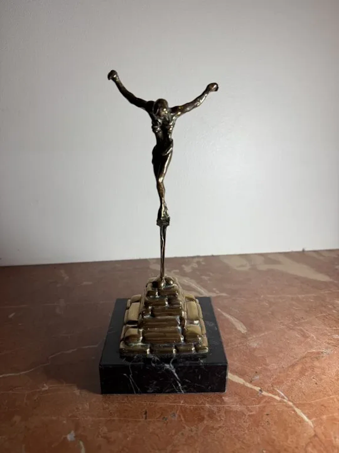 20th-Century School, after Salvador DALI. Crucifixion. Bronze multiple.