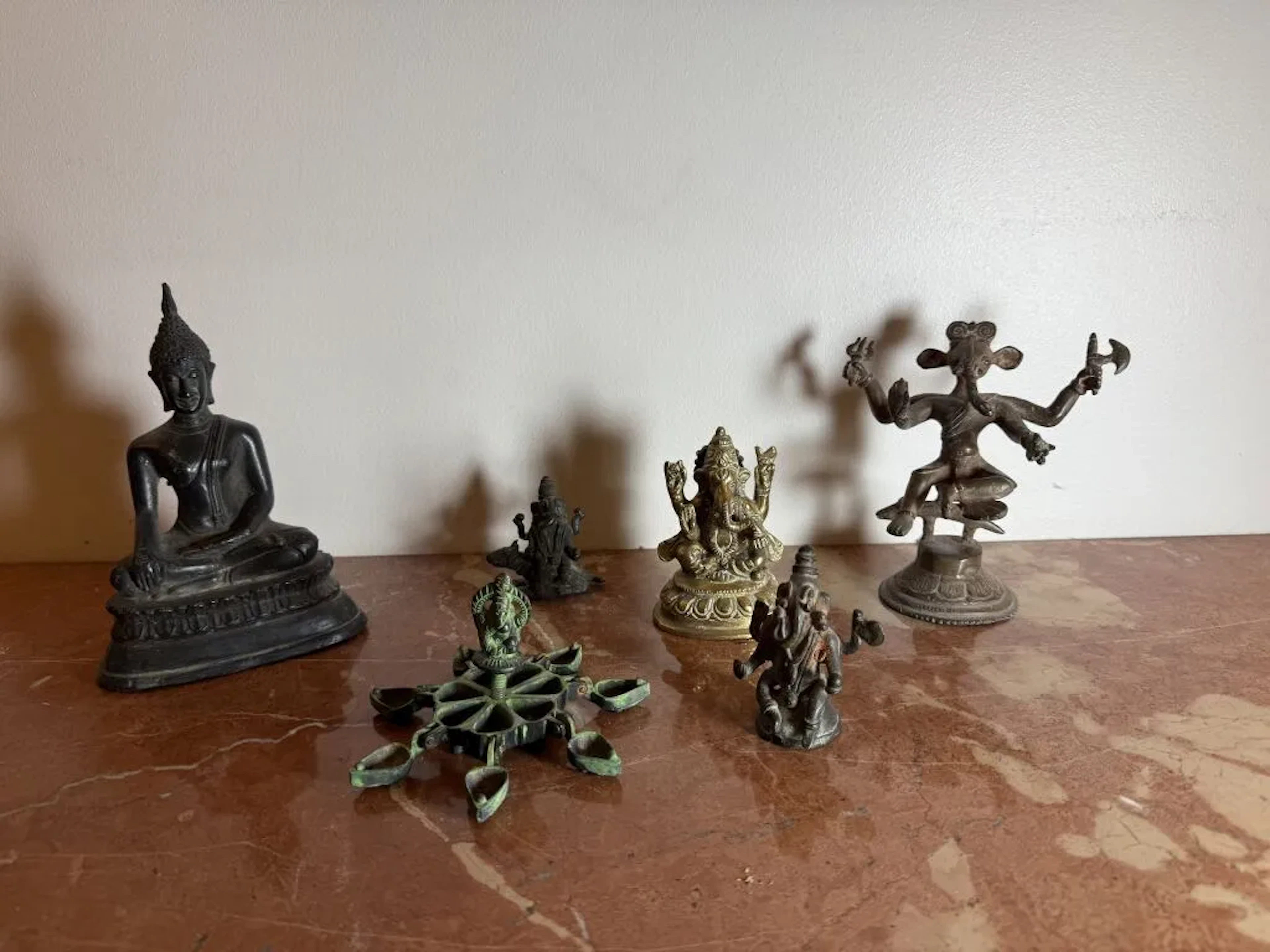 Souvenirs from Southeast Asia, Thailand, India, or Nepal. Set of 6