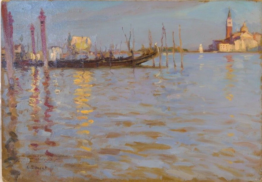 Charles DUVENT (1867–1940) Venice. 1907. Oil on cardboard. Signed