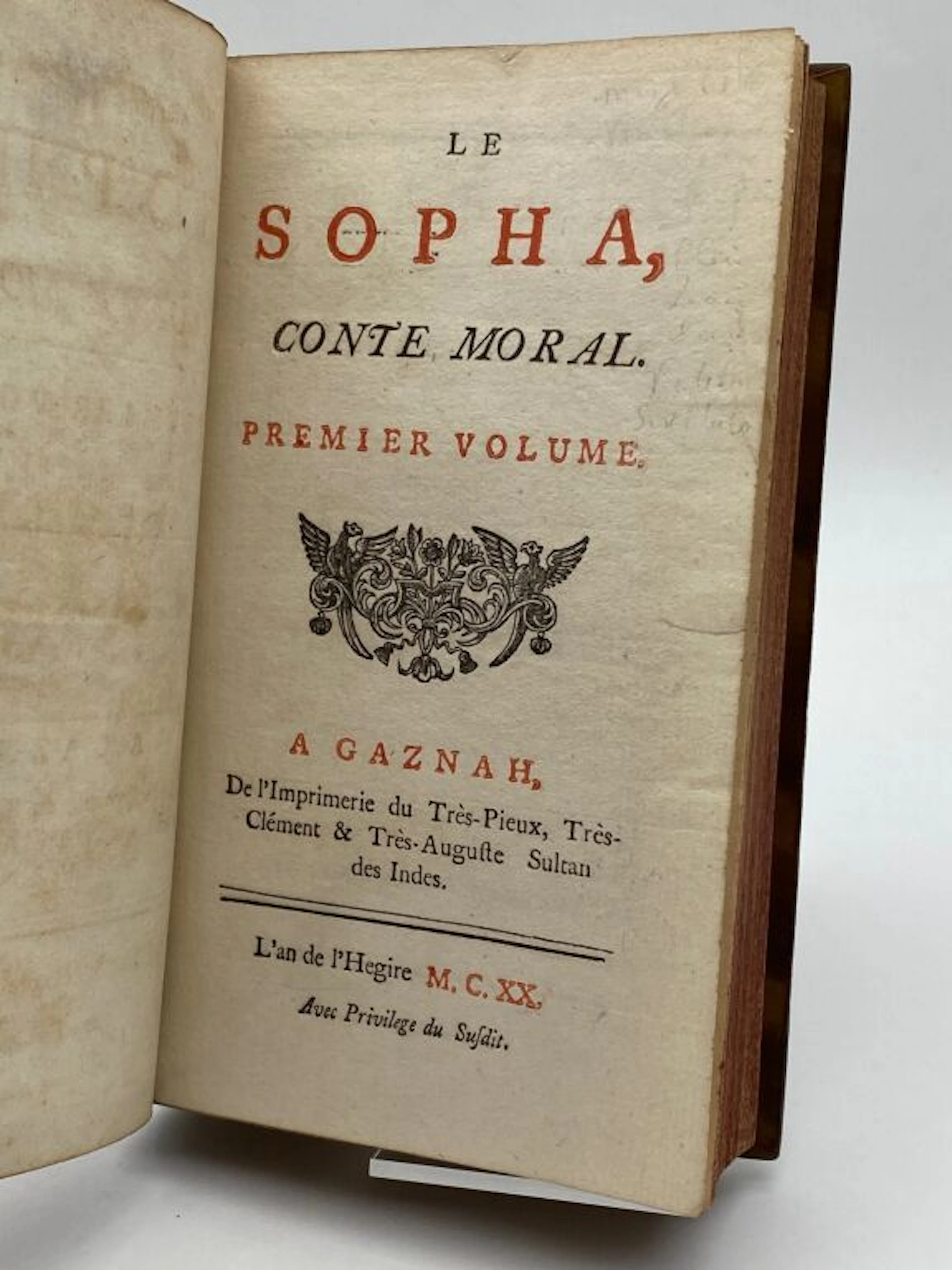 CREBILLON FILS. Le Sopha, moral tale. Pirate edition of the famous