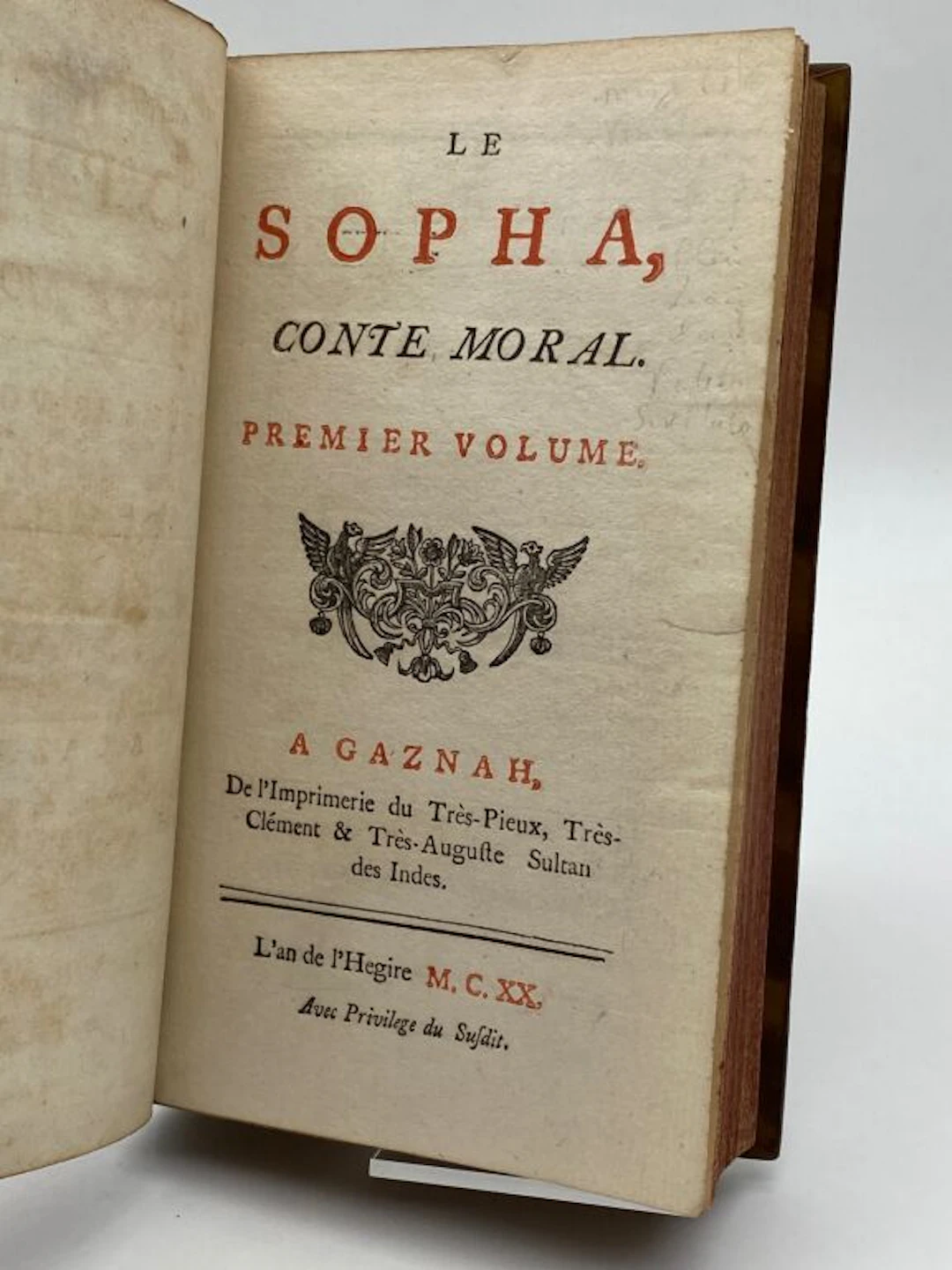 CREBILLON FILS. Le Sopha, moral tale. Pirate edition of the famous