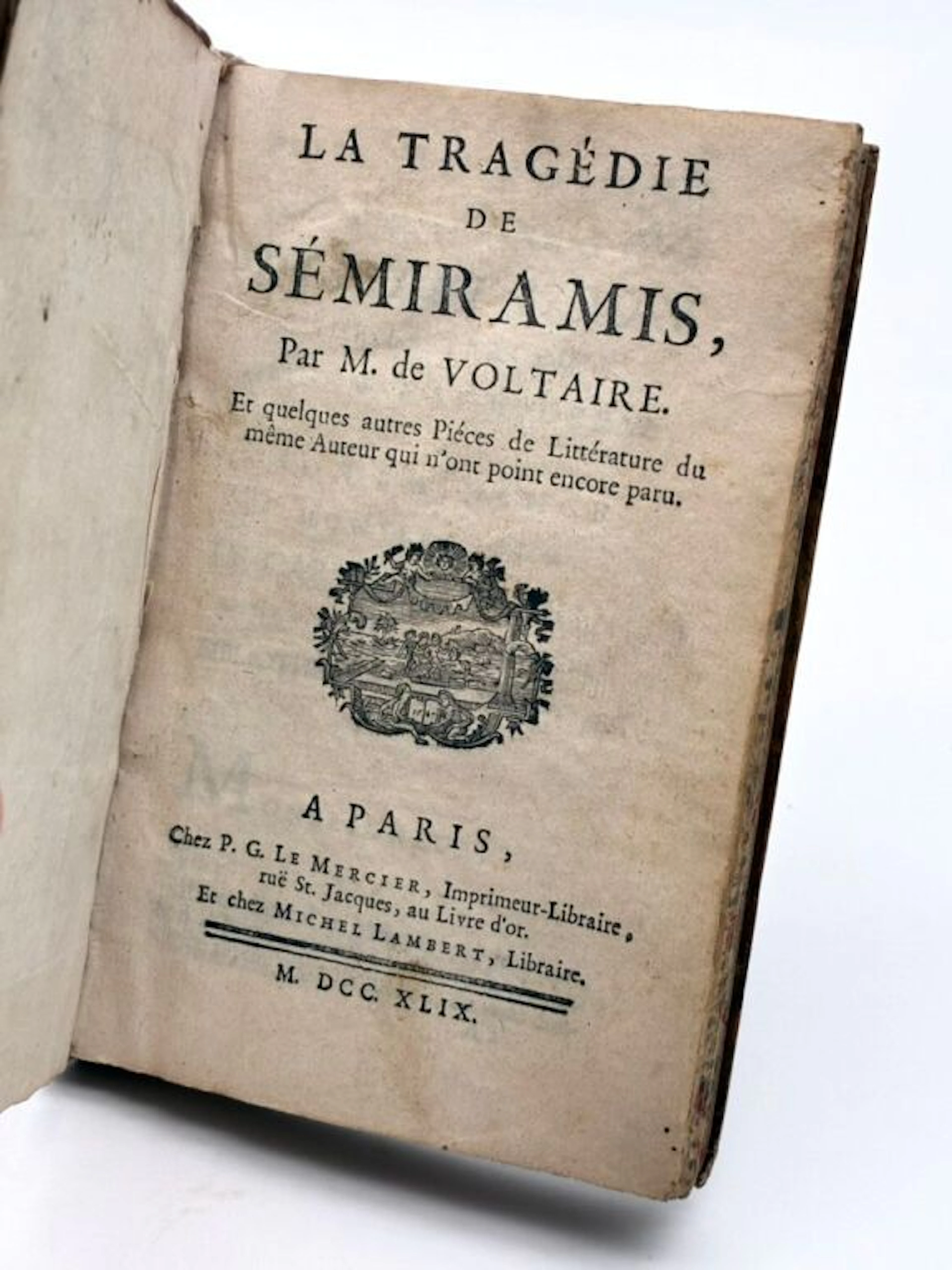 VOLTAIRE. *The Tragedy of Semiramis*, by M. de Voltaire. And several