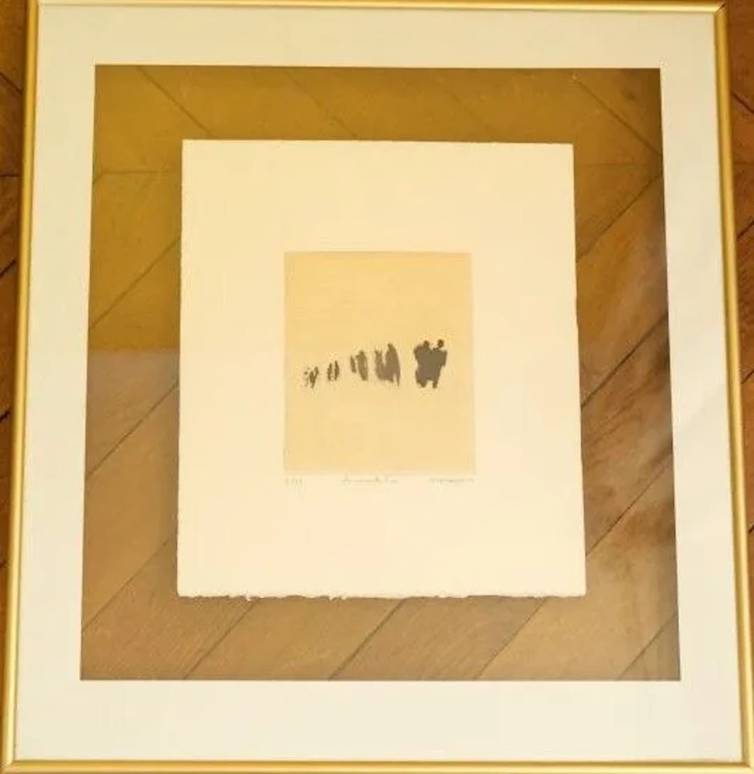 Jean SOLOMBRE (born in 1948) "La concertation," 1993 Lithograph. Signed