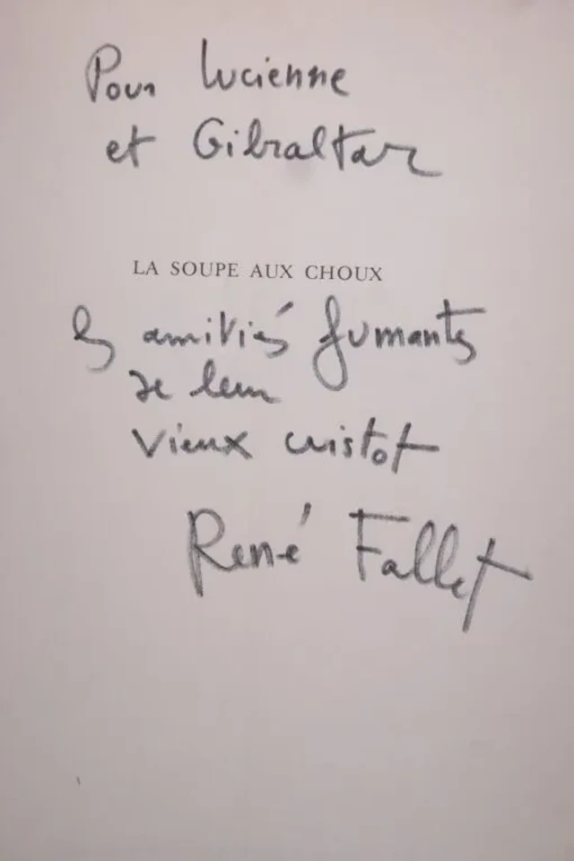FALLET, René. *La Soupe aux choux*. Paris, Denoël, 1980. In-8 (20.5