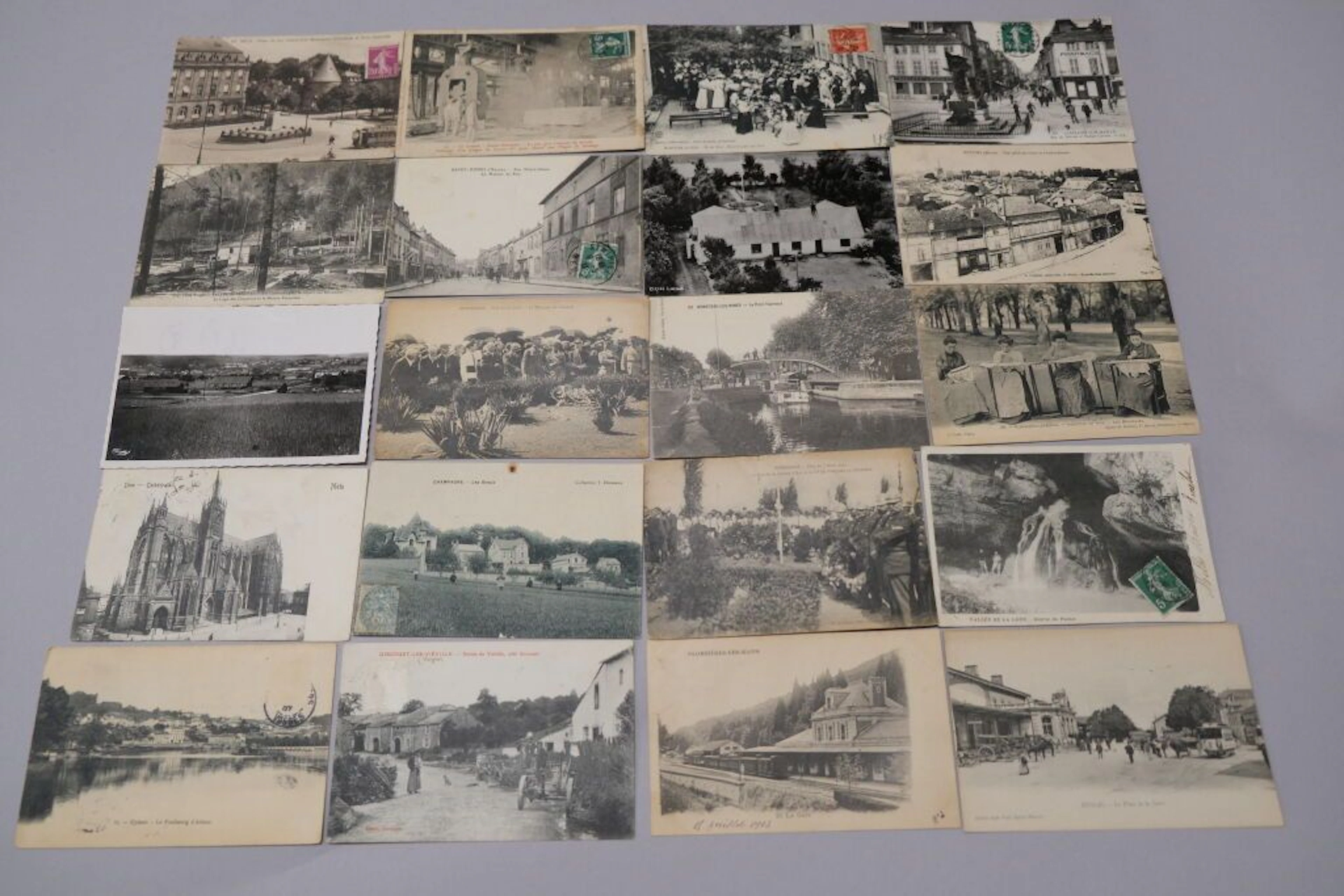 POSTCARDS FROM CHAMPAGNE/LORRAINE... Set of approximately 30 postcards.
