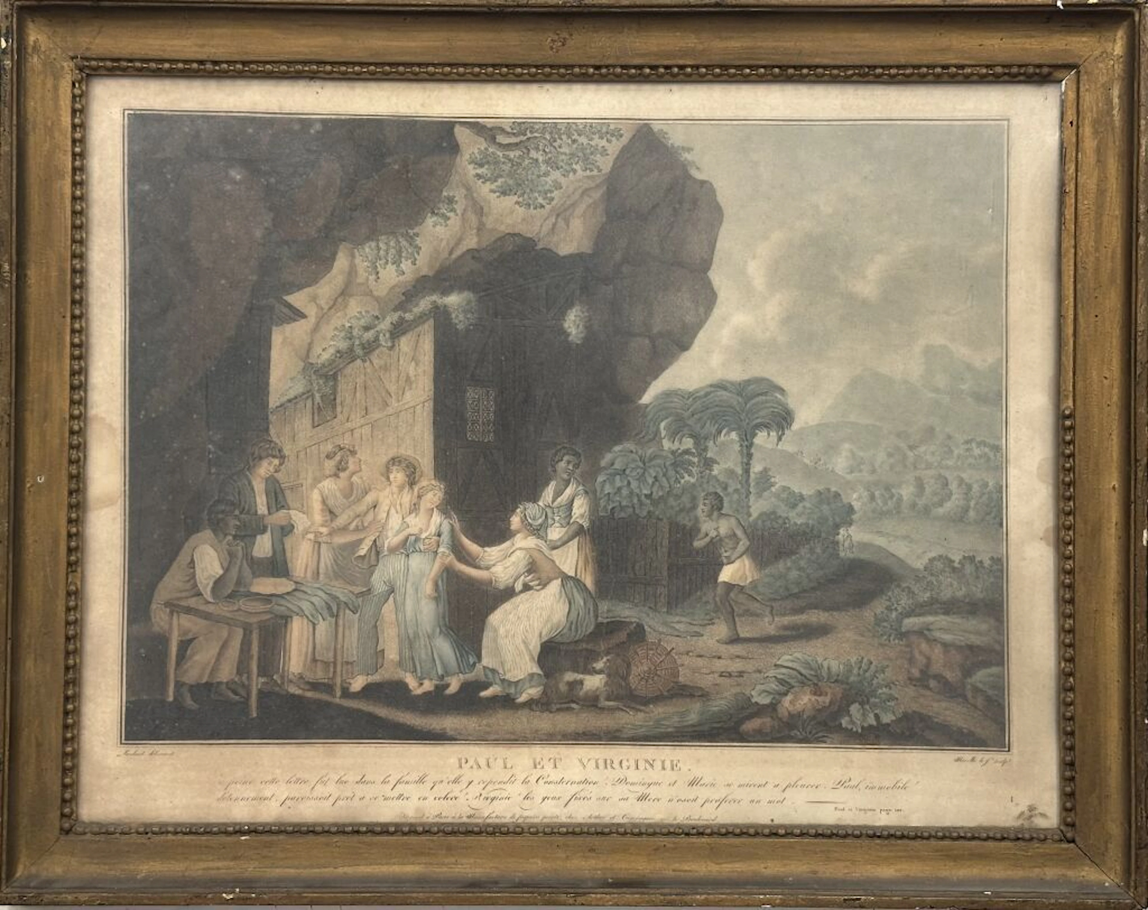 Paul and Virginie. (Bernardin de Saint-Pierre (1737–1814)) Engraving