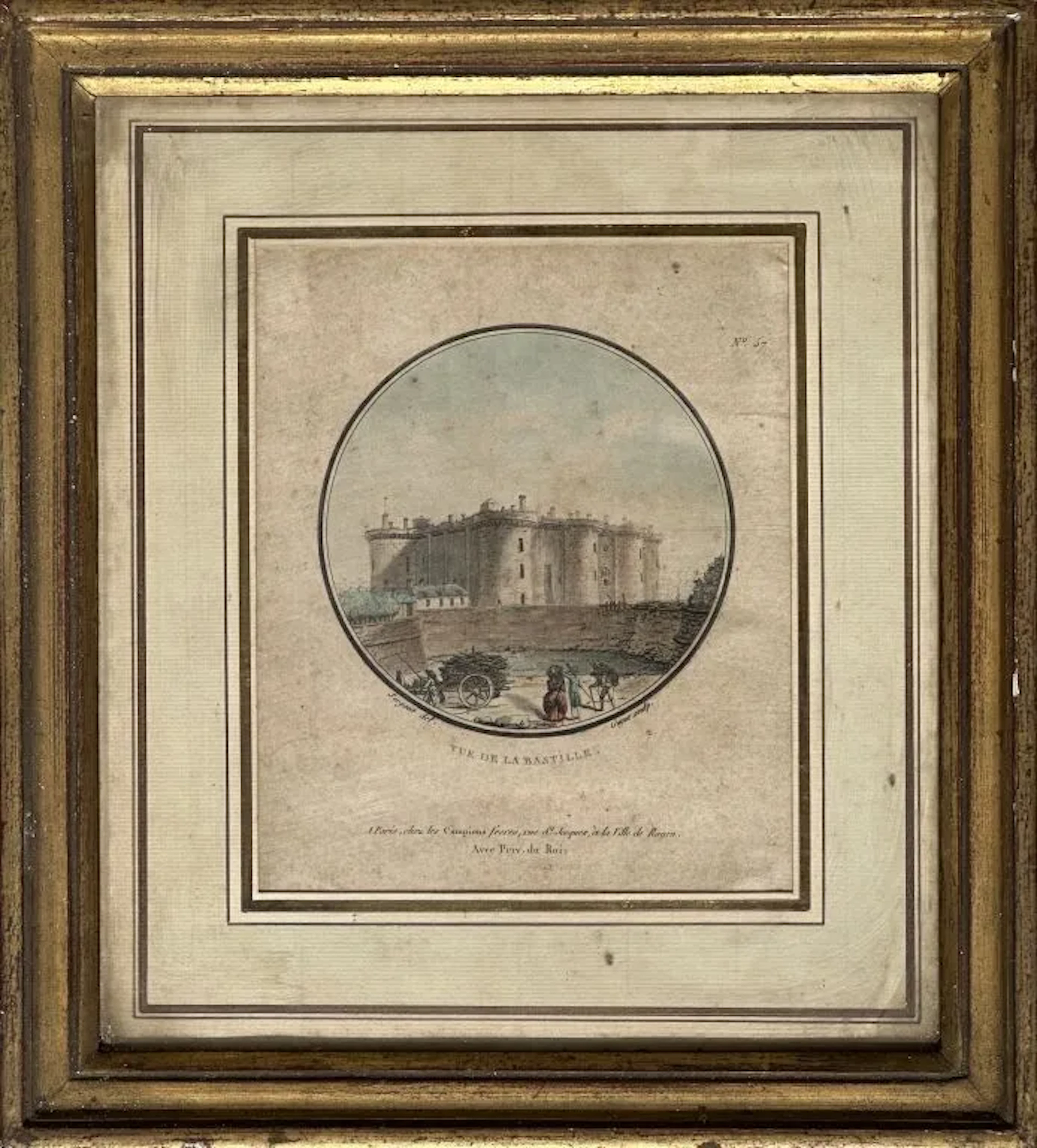 View of the Bastille. Based on a work by Antoine-Louis-François Sergent