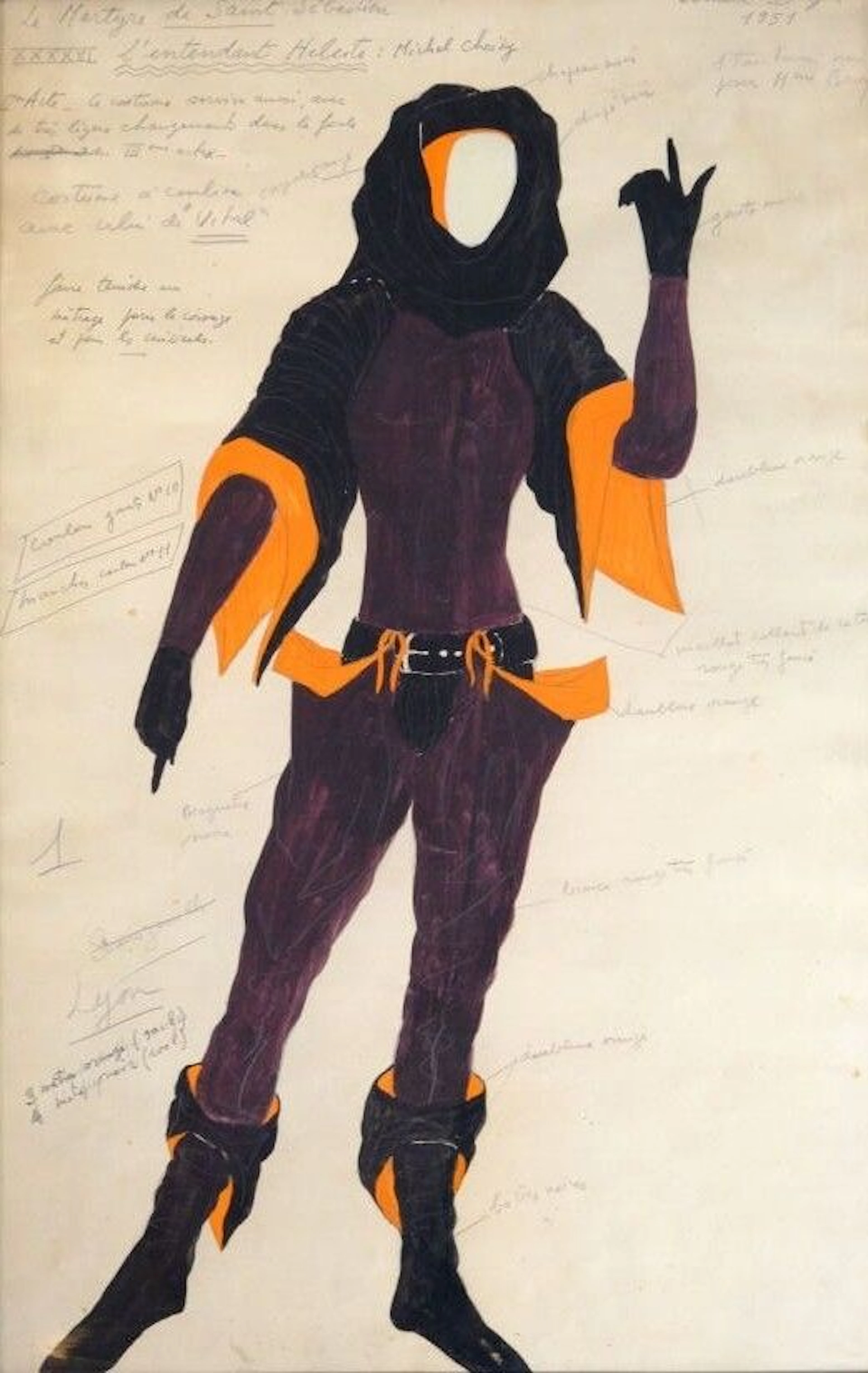 Bernard DAYDÉ (1921–1986) The Steward Helcite, 1951. Costume design