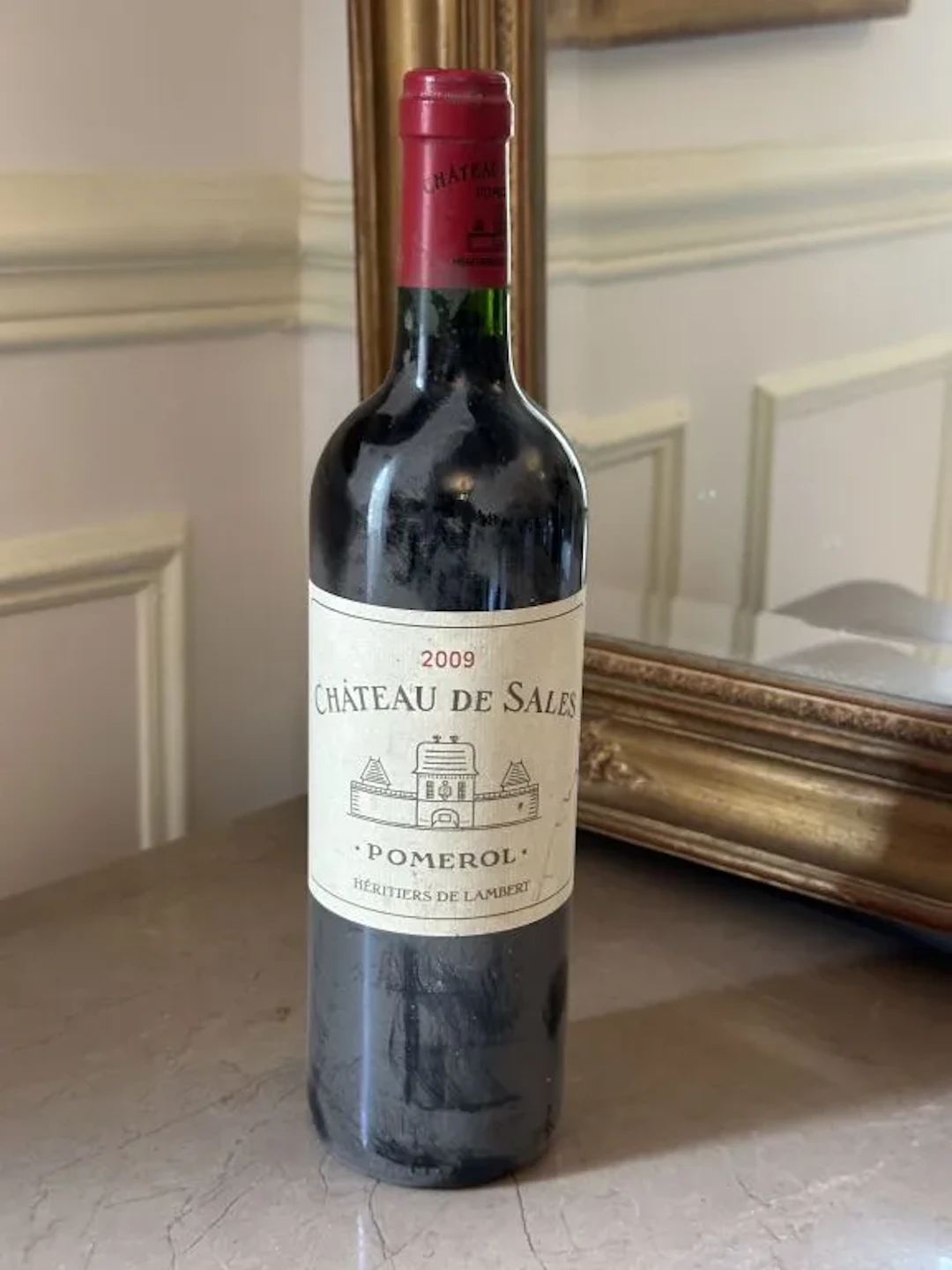 POMEROL 2009 - Château de Sales - Domaine Héritiers de Lambert. Stained