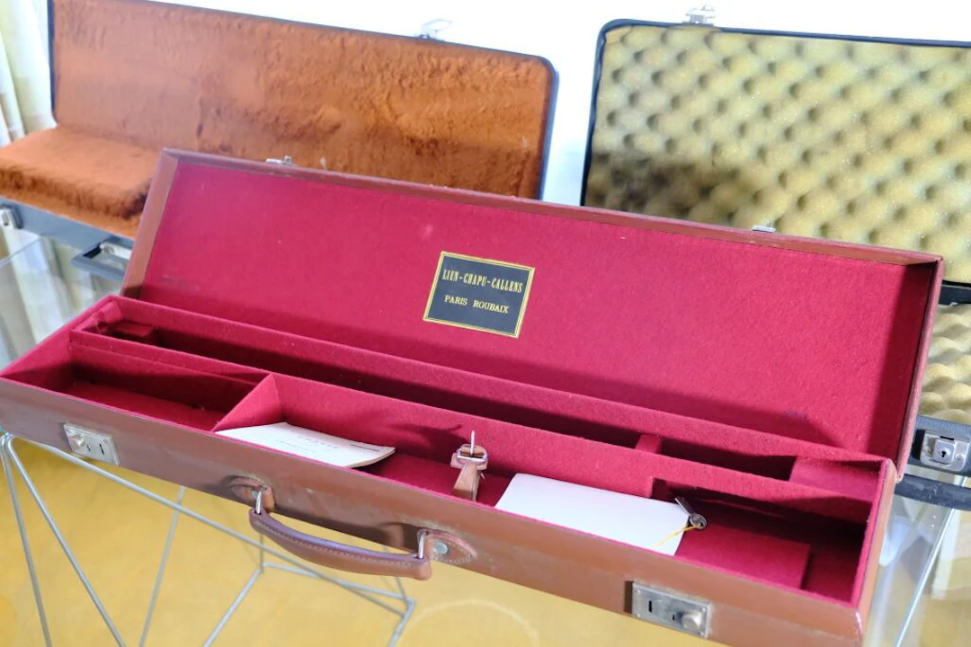 Set of rifle cases including: - LIEN CHAPU CALLENS - Paris Invoice.