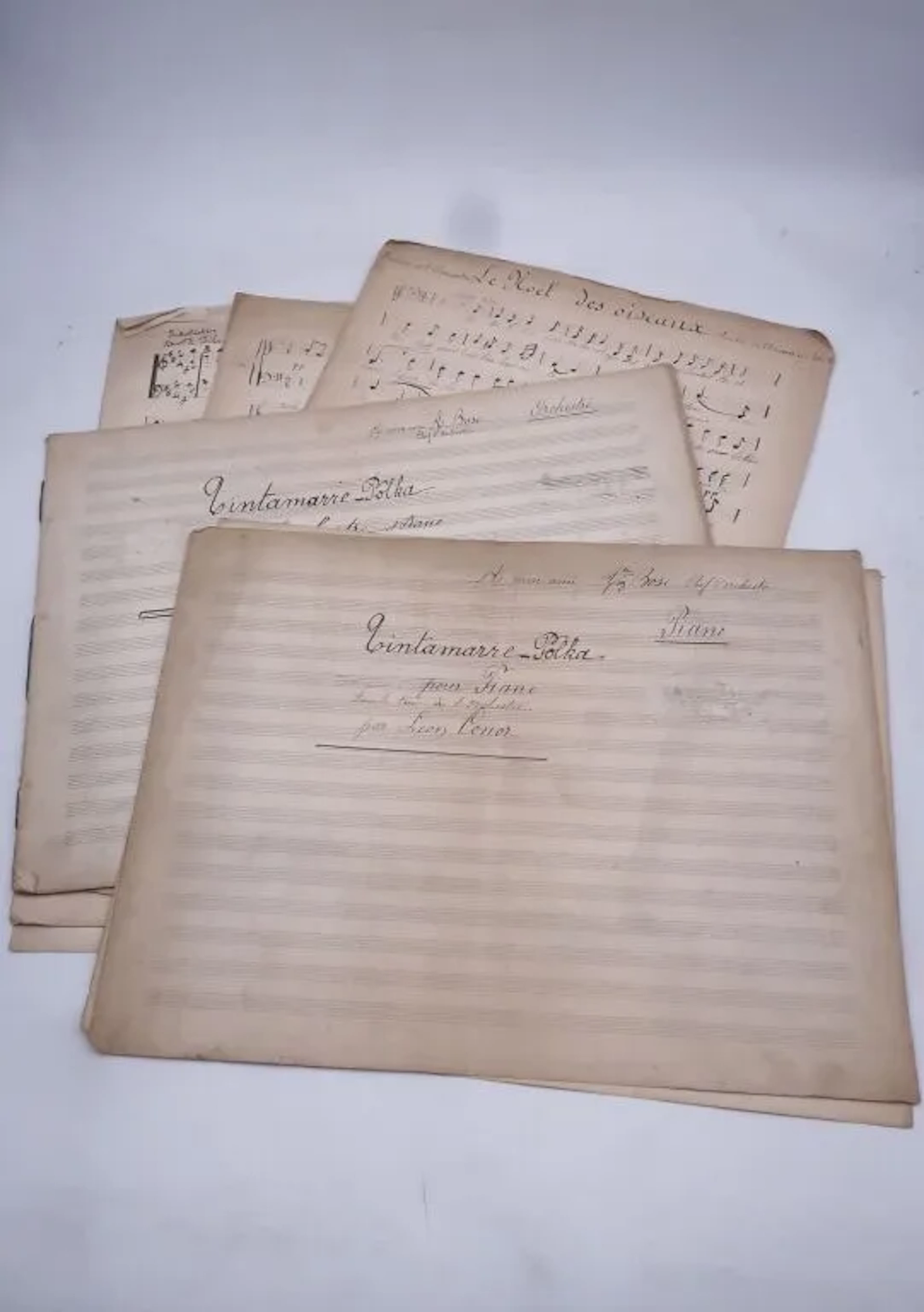 [MUSIC]. CONOR, Léon. Handwritten musical scores dedicated to Auguste